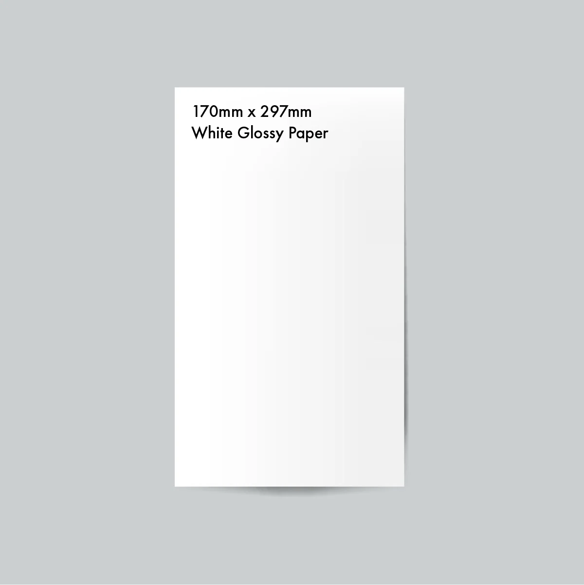 170mm x 297mm sized White Glossy Paper with Digital Printing - inkohoreca - shop