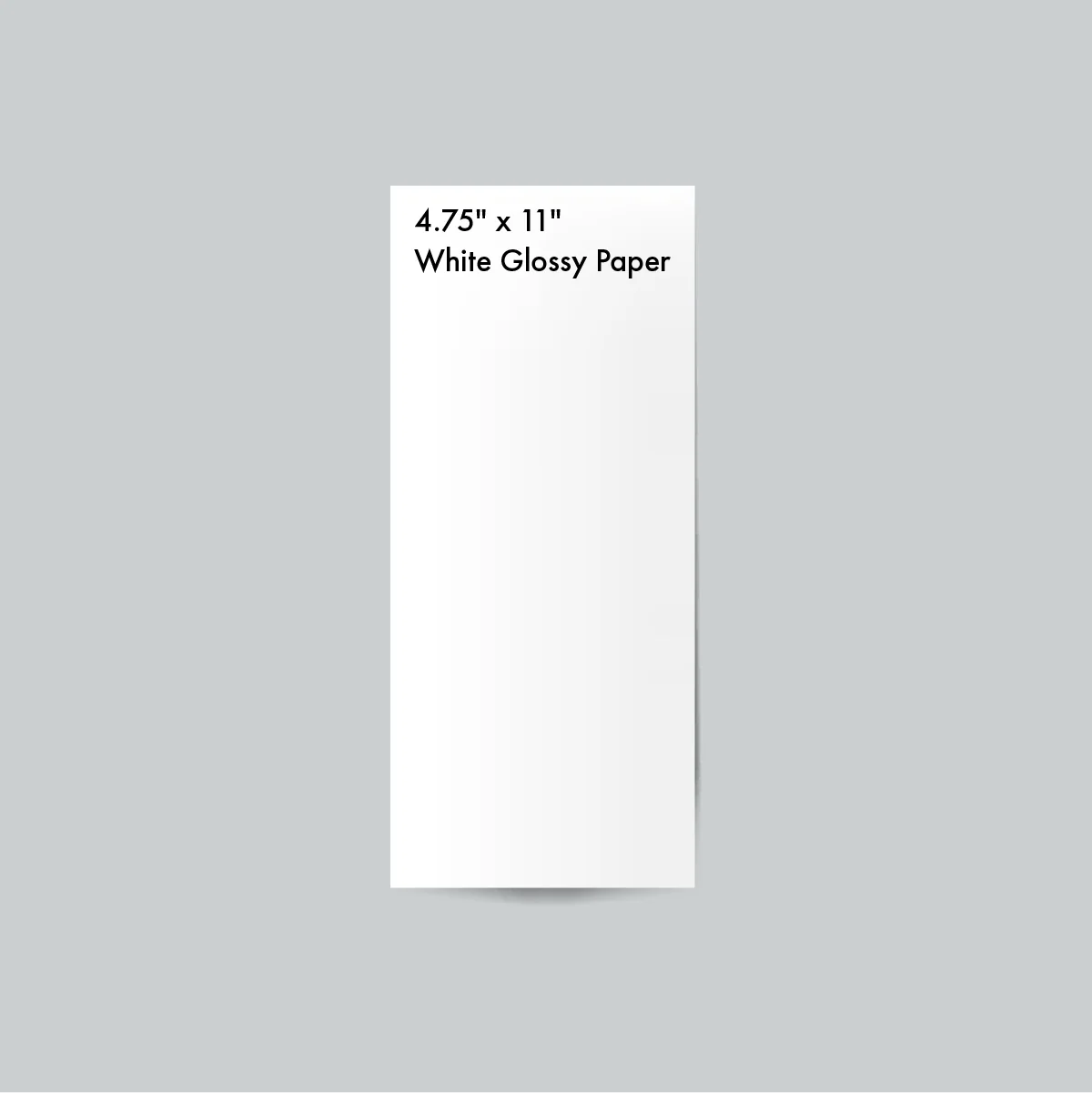 4.75" x 11" sized White Glossy Paper with Digital Printing - inkohoreca - shop