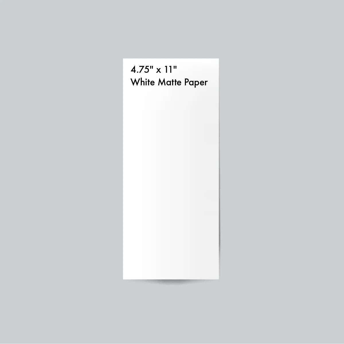 4.75" x 11" sized White Matte Paper with Digital Printing - inkohoreca - shop