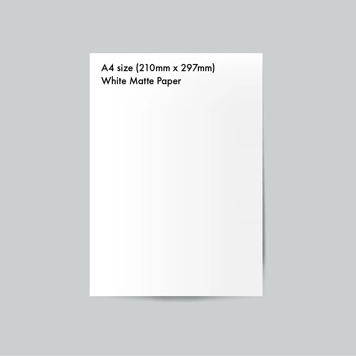 A4 size (210mm x 297mm) sized White Matte Paper with Digital Printing - inkohoreca - shop