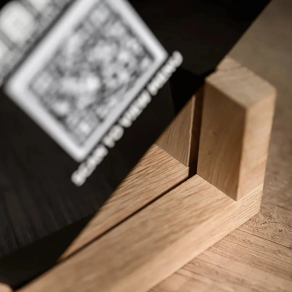 Acrylic QR Menu Display with Wooden Stand (QW05) - inkohoreca - shop