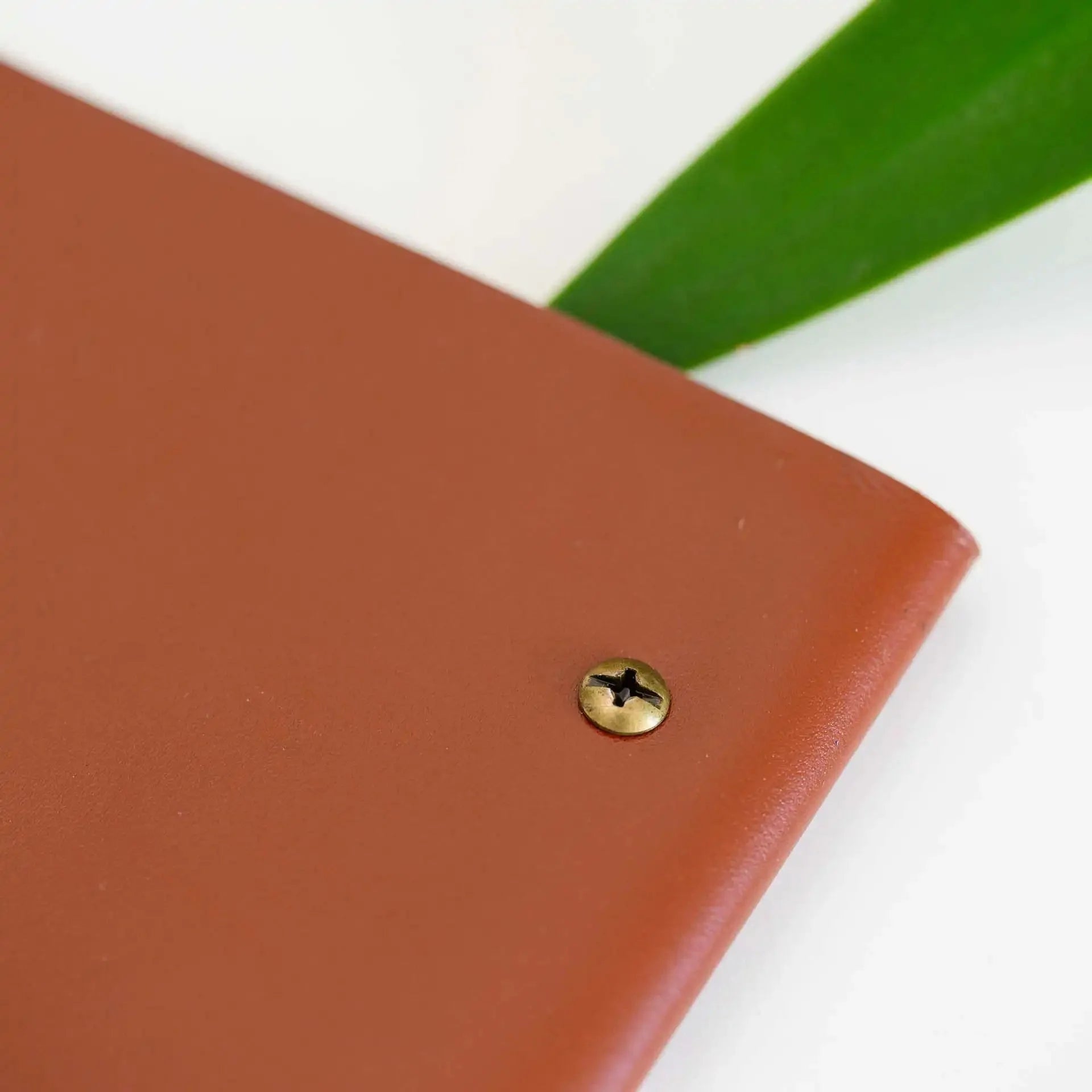 Basic Leather Menu Holder with fixing by Screws and Plank (LM02A4) - inkohoreca - shop
