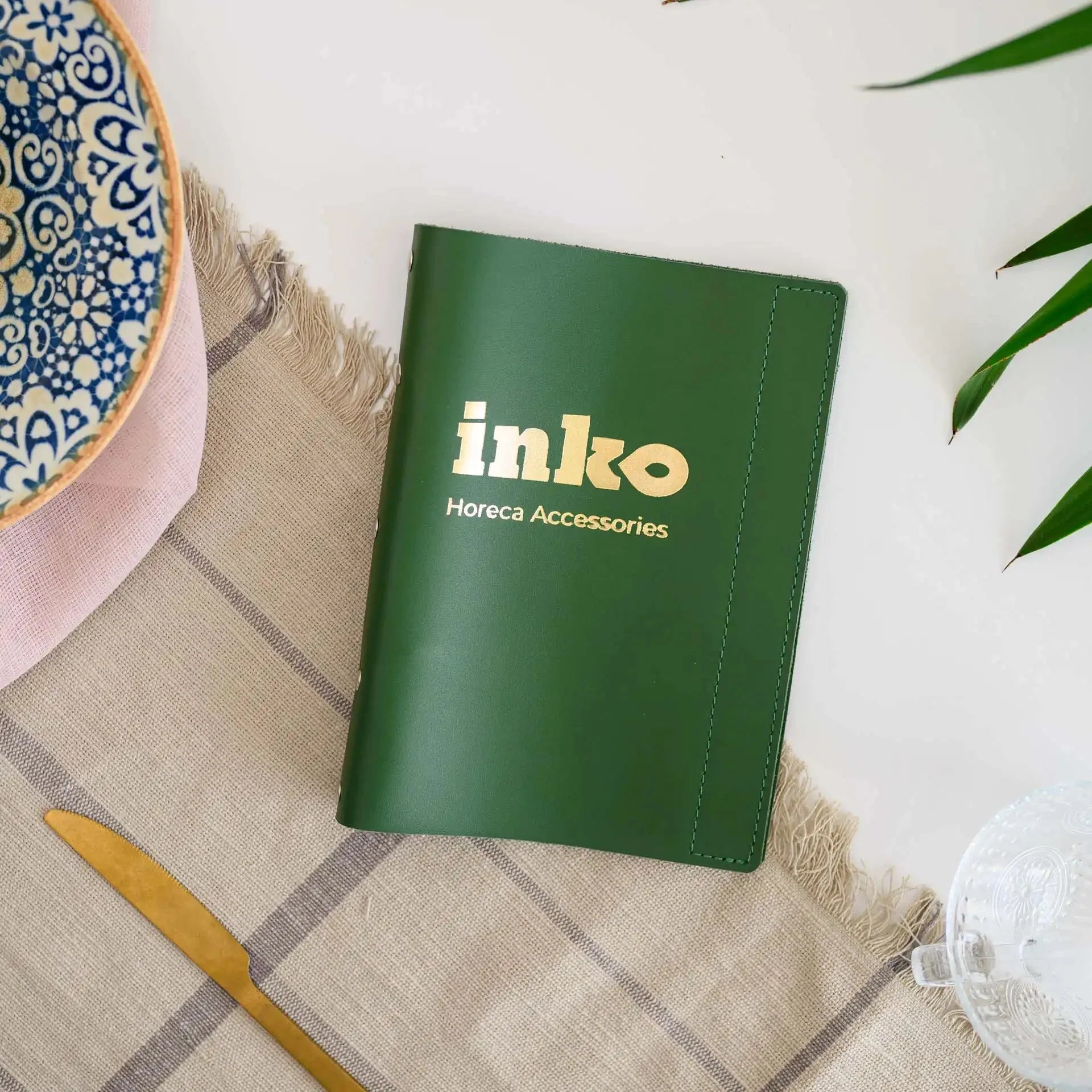 Basic Leather Menu Holder with Ring Binder Mechanism (LM01A5) - inkohoreca - shop