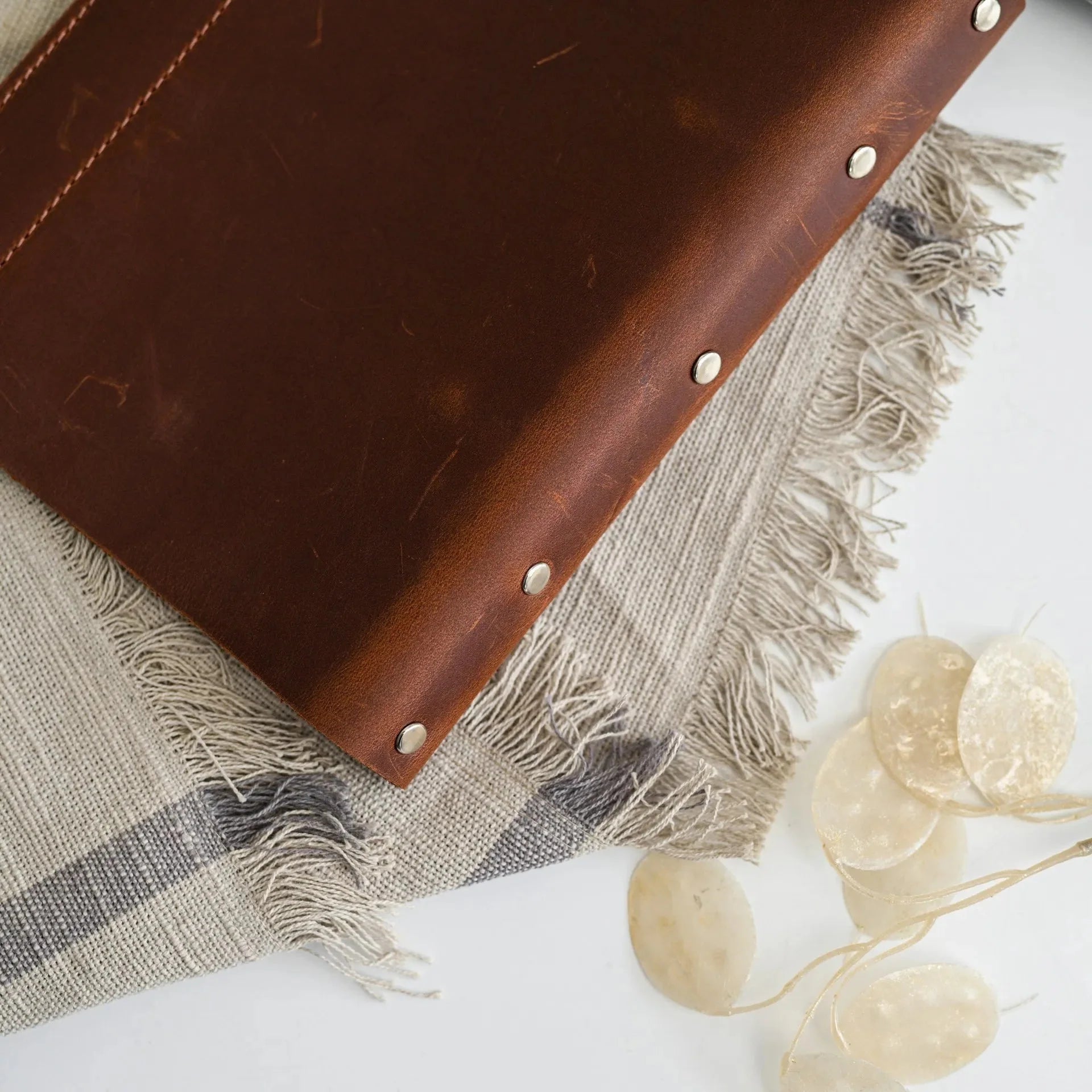 Basic Leather Menu Holder with Ring Binder Mechanism with Crazy Horse leather (LM01A5) - inkohoreca - shop