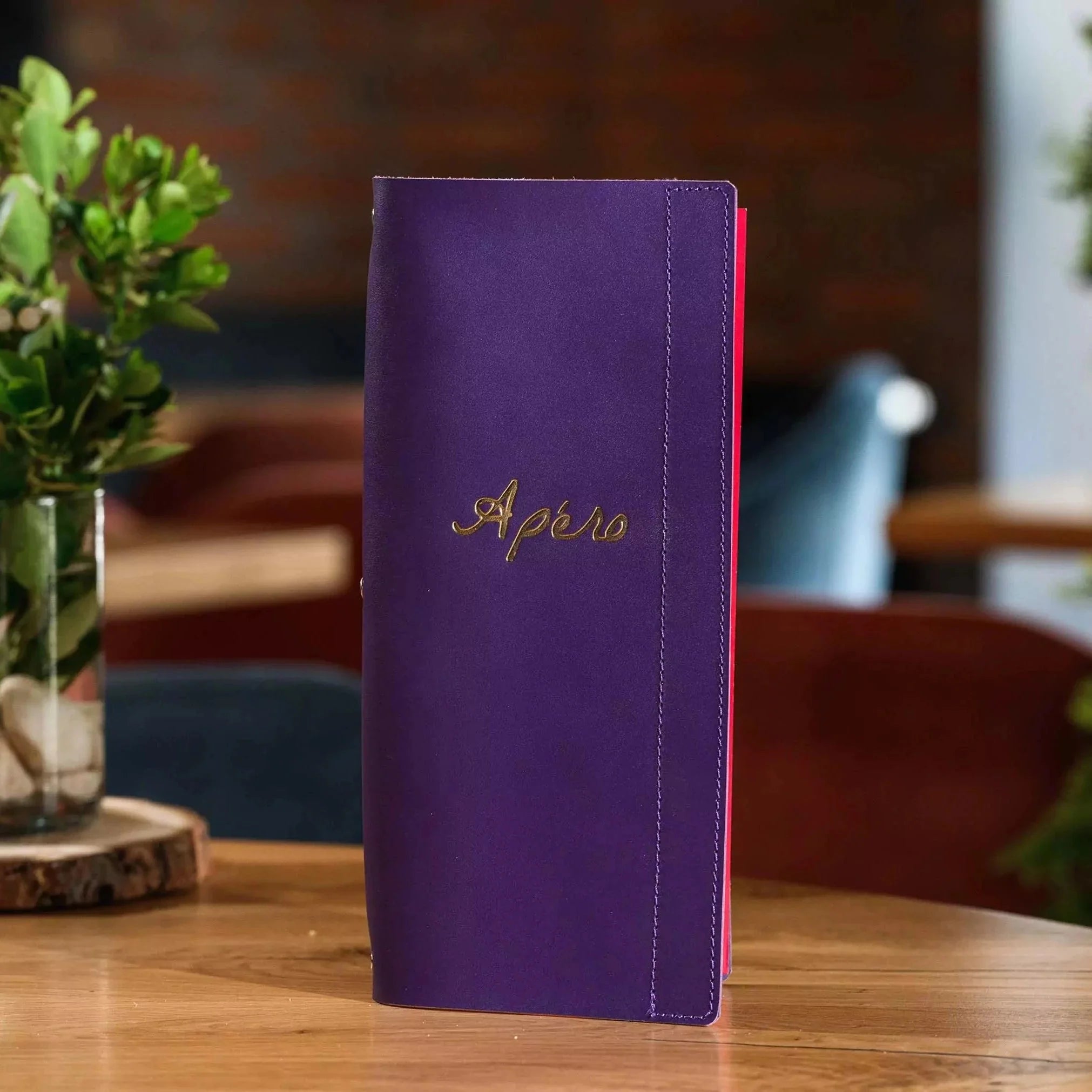 Basic Leather Wine List Holder with Ring Binder Mechanism (LM01A6) - inkohoreca - shop