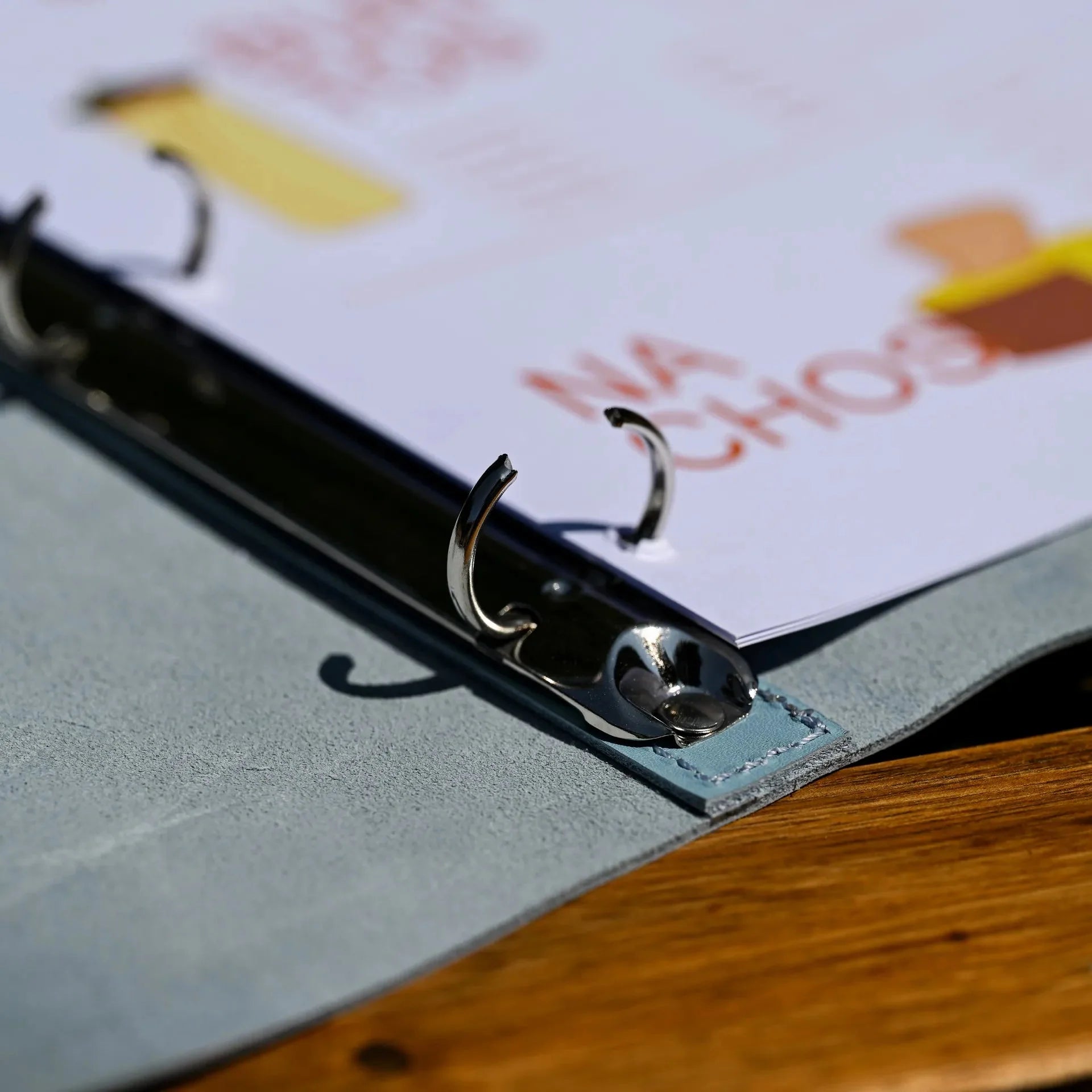 Basic Leather Wine List Holder with Ring Binder Mechanism (LM01A7) - inkohoreca - shop