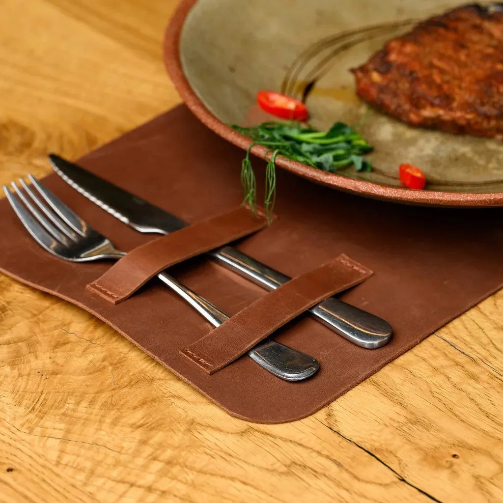 Premium leather beer coaster mat made from full-grain Crazy Horse leather, ensuring long-lasting use while enhancing your bar or dining decor.