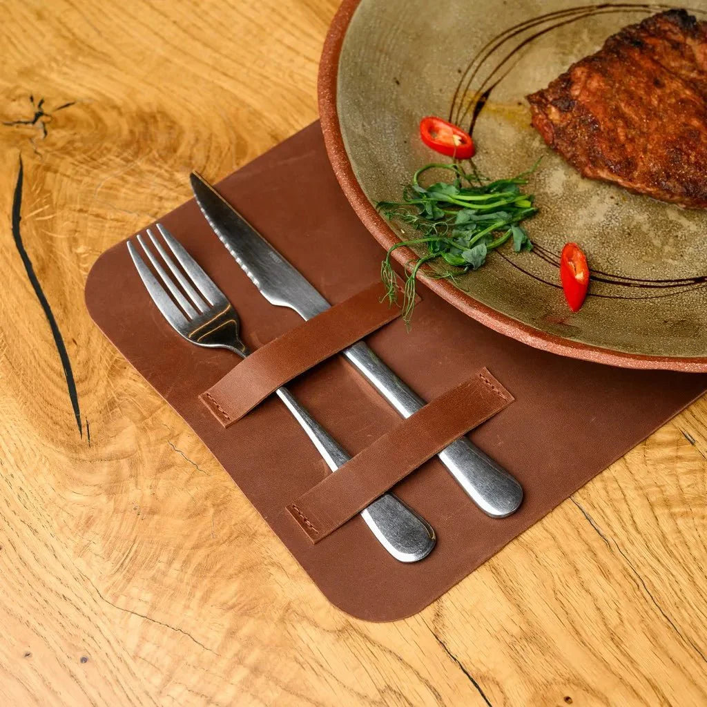 Achieve an impressive effect with luxury leather placemats