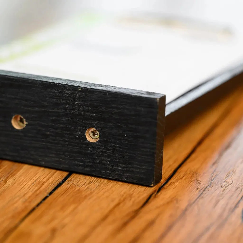 Black Oak Table Stand Menu Holder with binder (TT406) - inkohoreca - shop