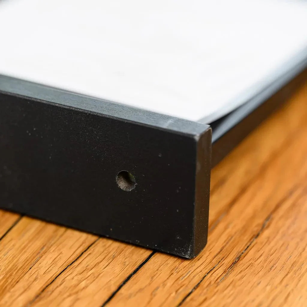Black Oak Table Stand Menu Holder with black binder (TT408A5) - inkohoreca - shop