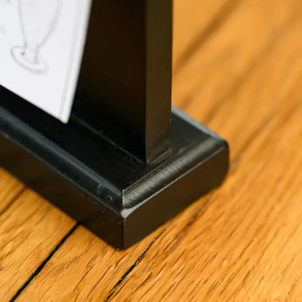 Black Table Stand Menu Holder with Silver Coloured Clip (TT413A5) - inkohoreca - shop
