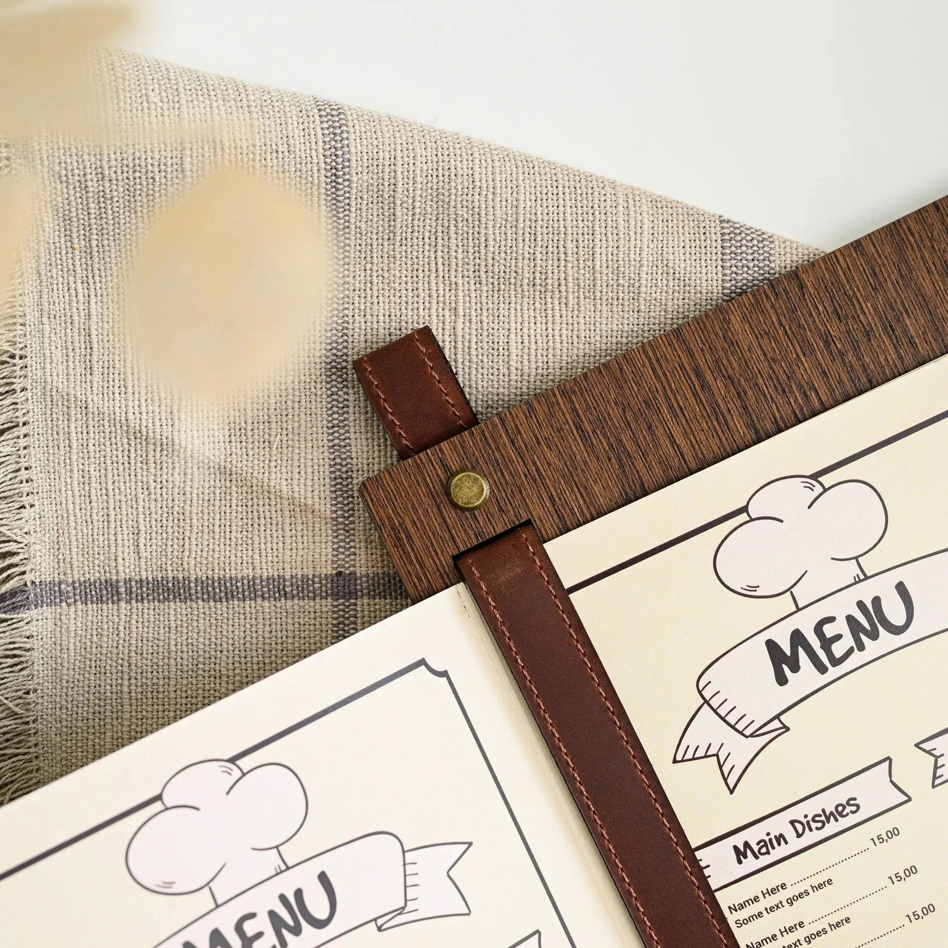 Dark Menu Cover made of Veenered HDF - inkohoreca - shop