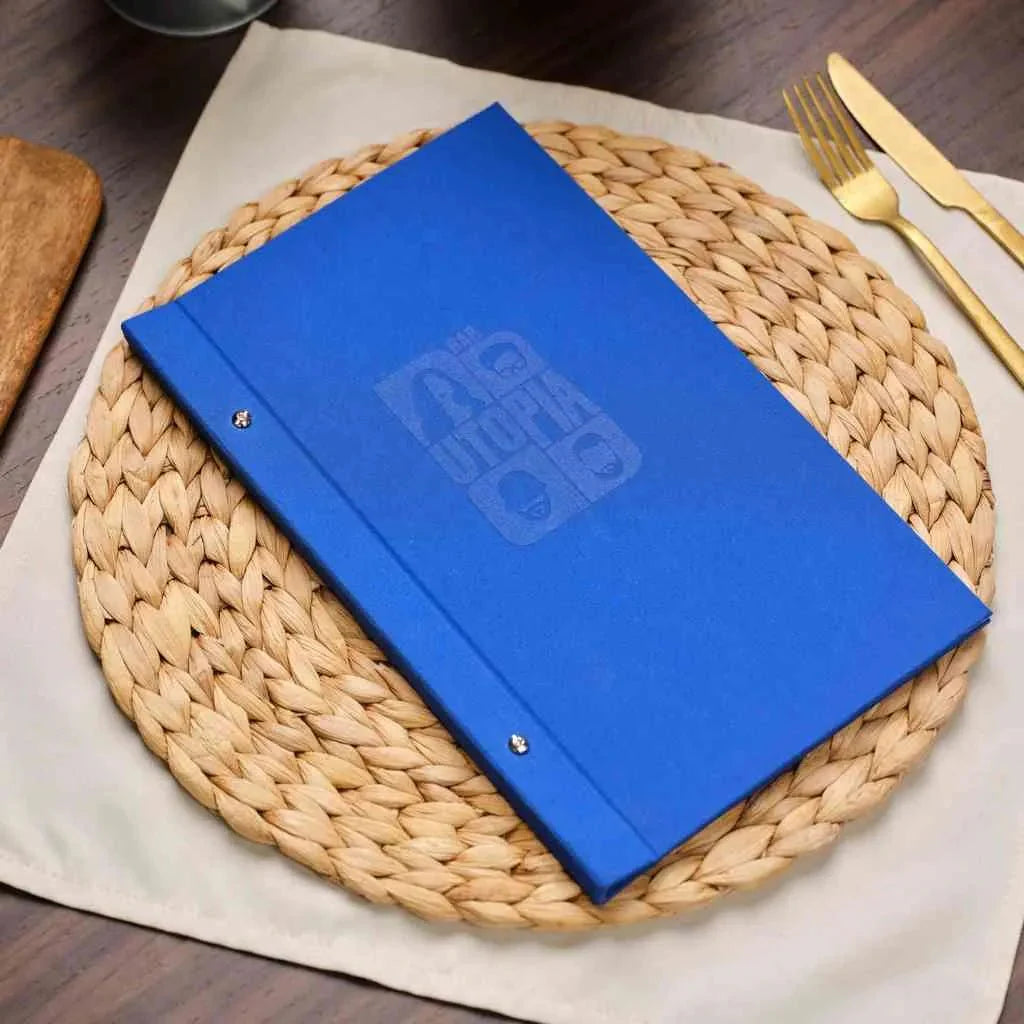 Fabric Menu Folder with Logo Printing (TM01A7) - inkohoreca - shop