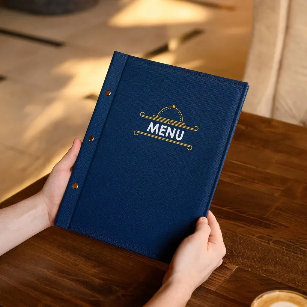 Vegan-Friendly Faux Leather Menu Cover – Eco-Conscious & Stylish | Made from high-quality faux leather, this vegan-friendly menu cover offers an ethical alternative to genuine leather while maintaining durability and sophistication.