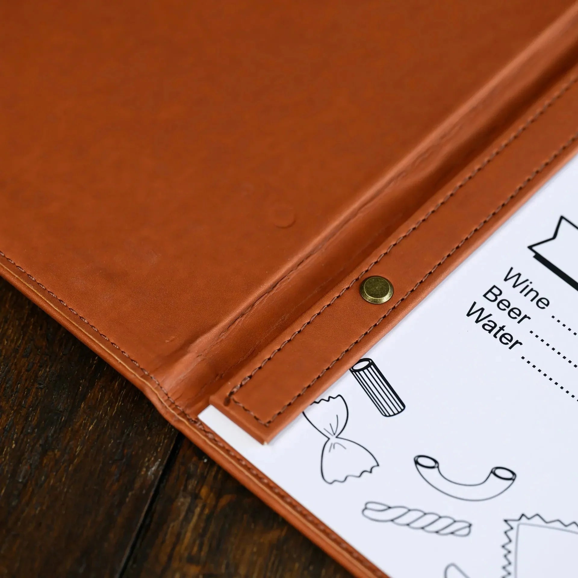 Faux Leather Menu Cover with hidden screws (FM02A4) - inkohoreca - shop