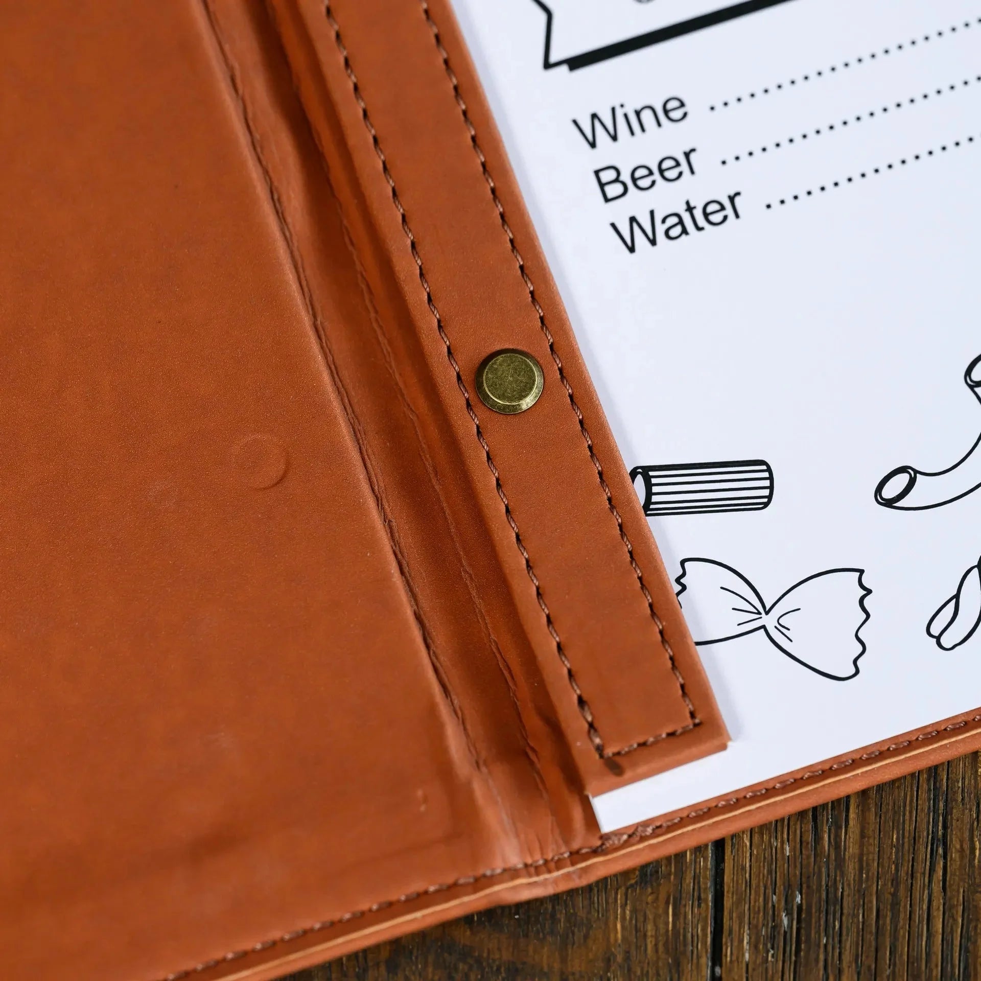 Faux Leather Menu Cover with hidden screws (FM02A4) - inkohoreca - shop