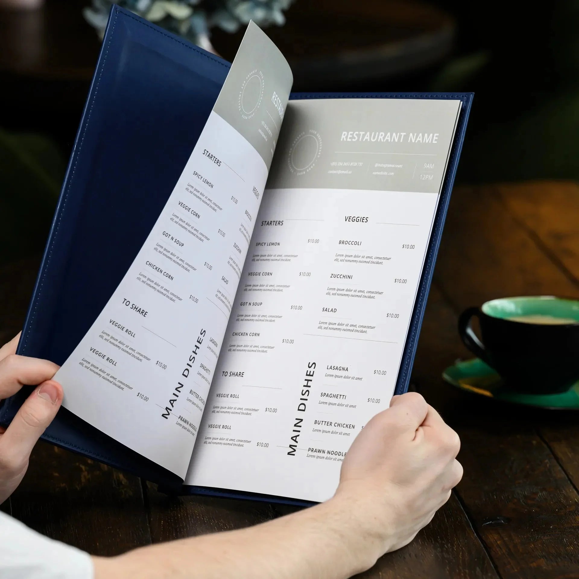 Faux Leather Menu Folder (FM01A7) - inkohoreca - shop
