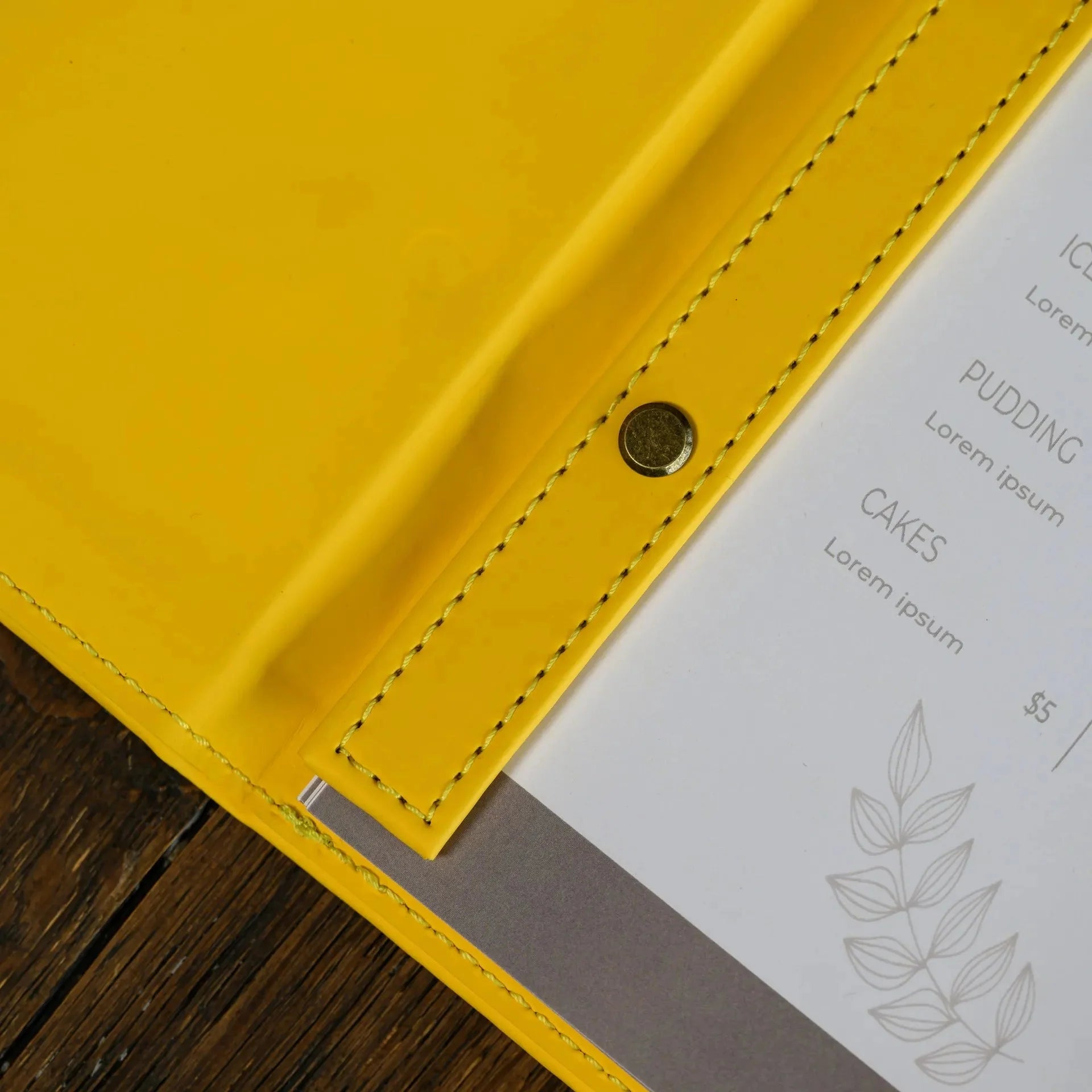 Faux Leather Wine List Menu Cover with hidden screws (FM02A6) - inkohoreca - shop