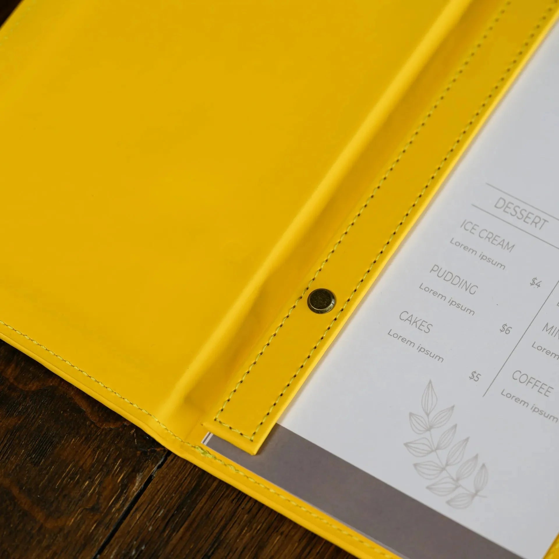 Faux Leather Wine List Menu Cover with hidden screws (FM02A6) - inkohoreca - shop