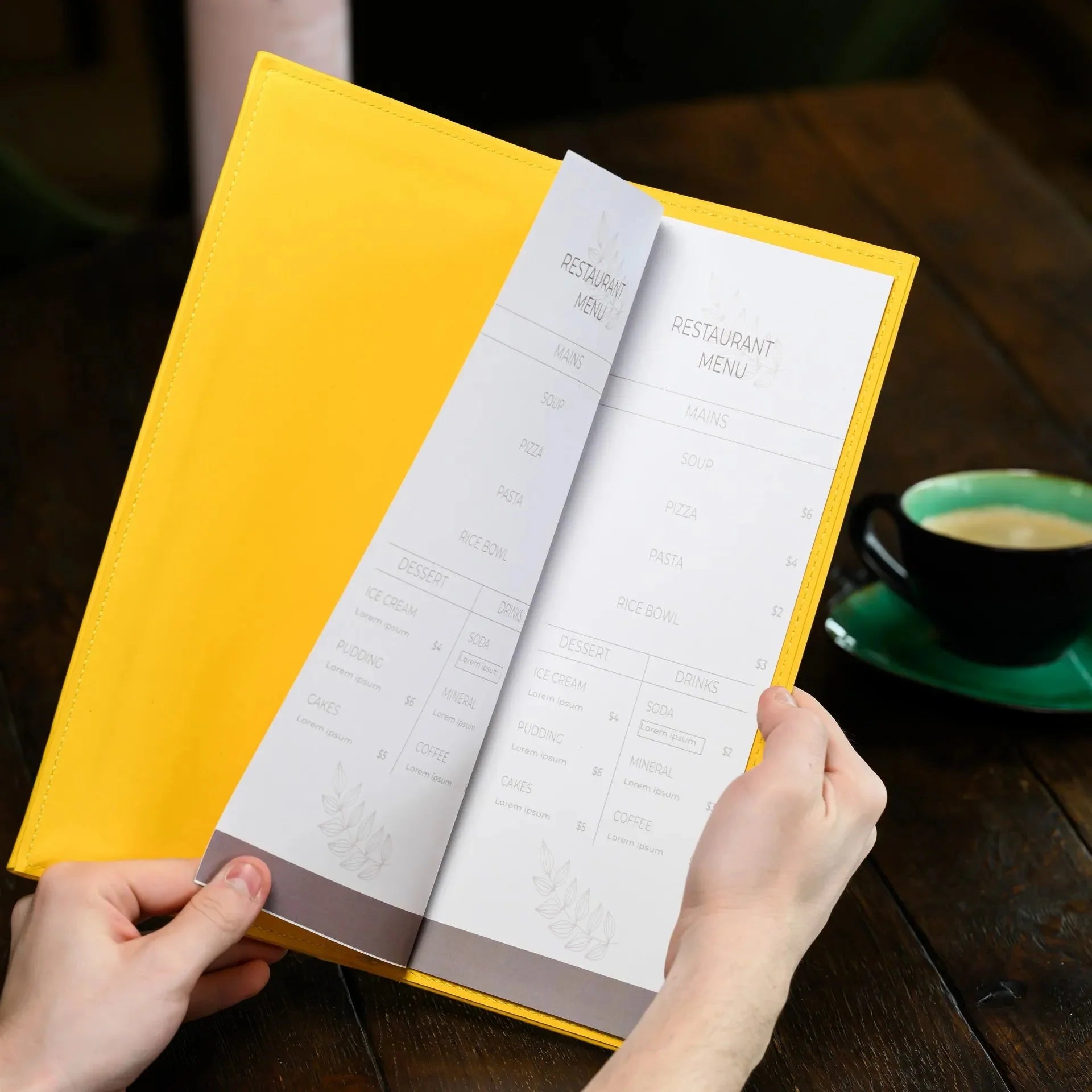Faux Leather Wine List Menu Cover with hidden screws (FM02A6) - inkohoreca - shop