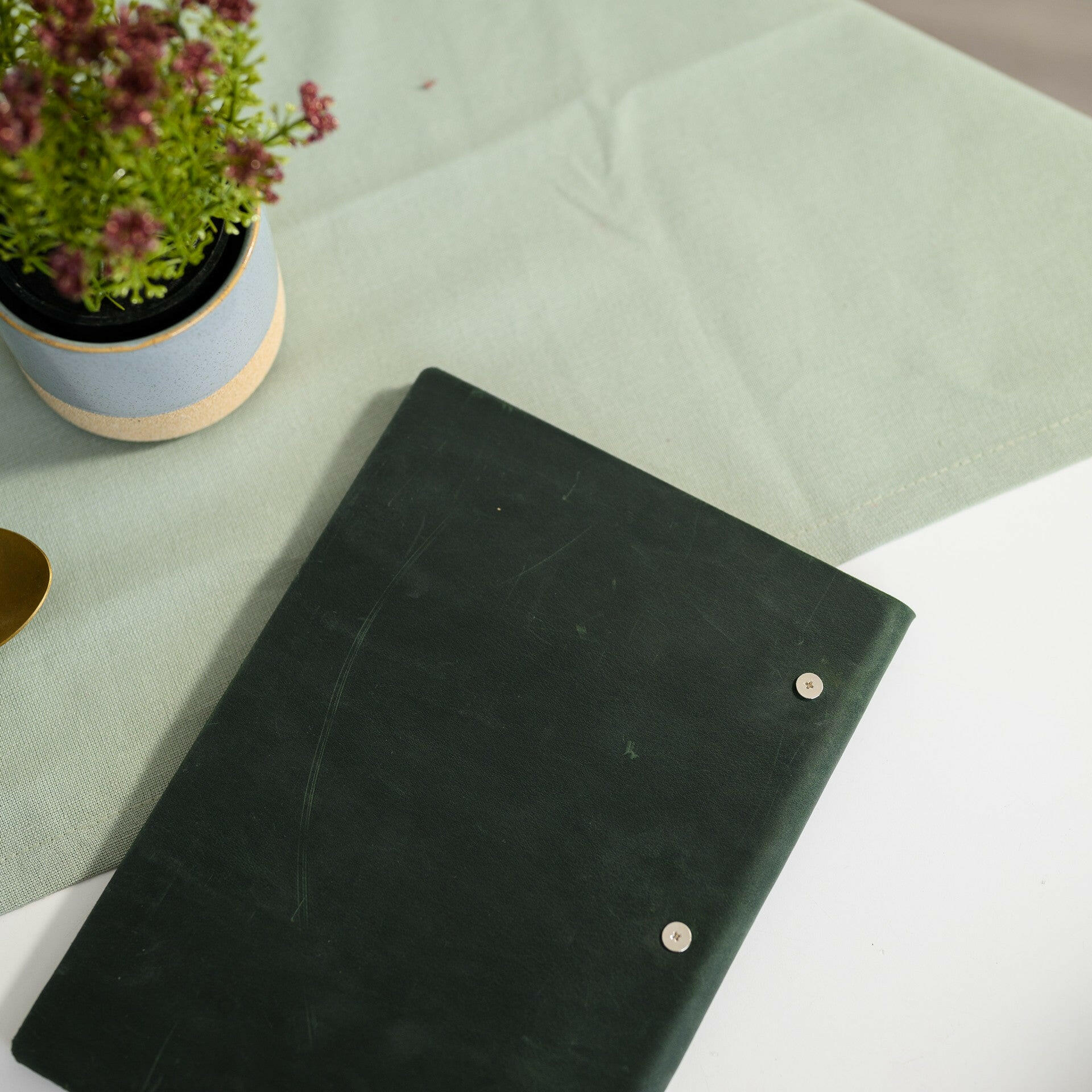 Hardcover Leather Menu Folder with HDF base suitable for A4 Sheets (LM13A4) - inkohoreca - shop