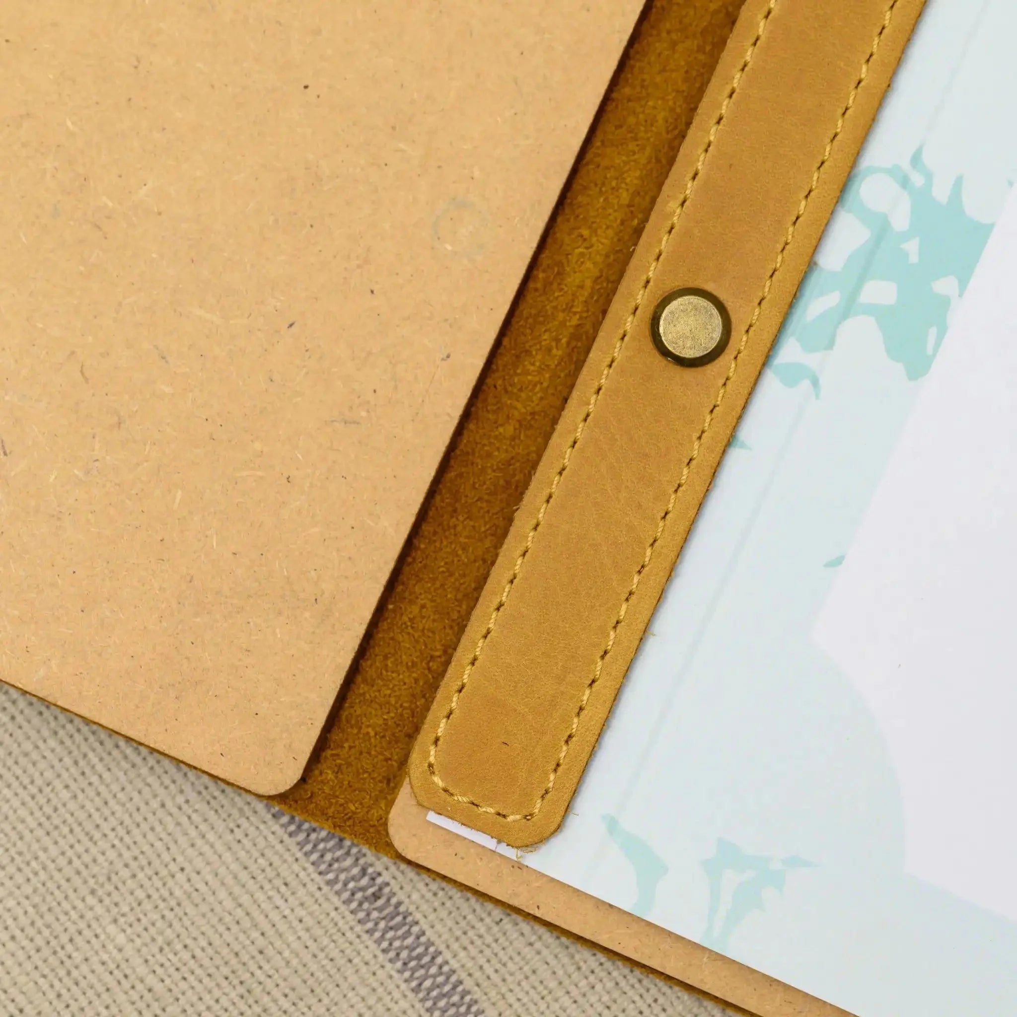 Hardcover Leather Menu Folder with HDF base suitable for US Letter Sheets (LM13A2) - inkohoreca - shop