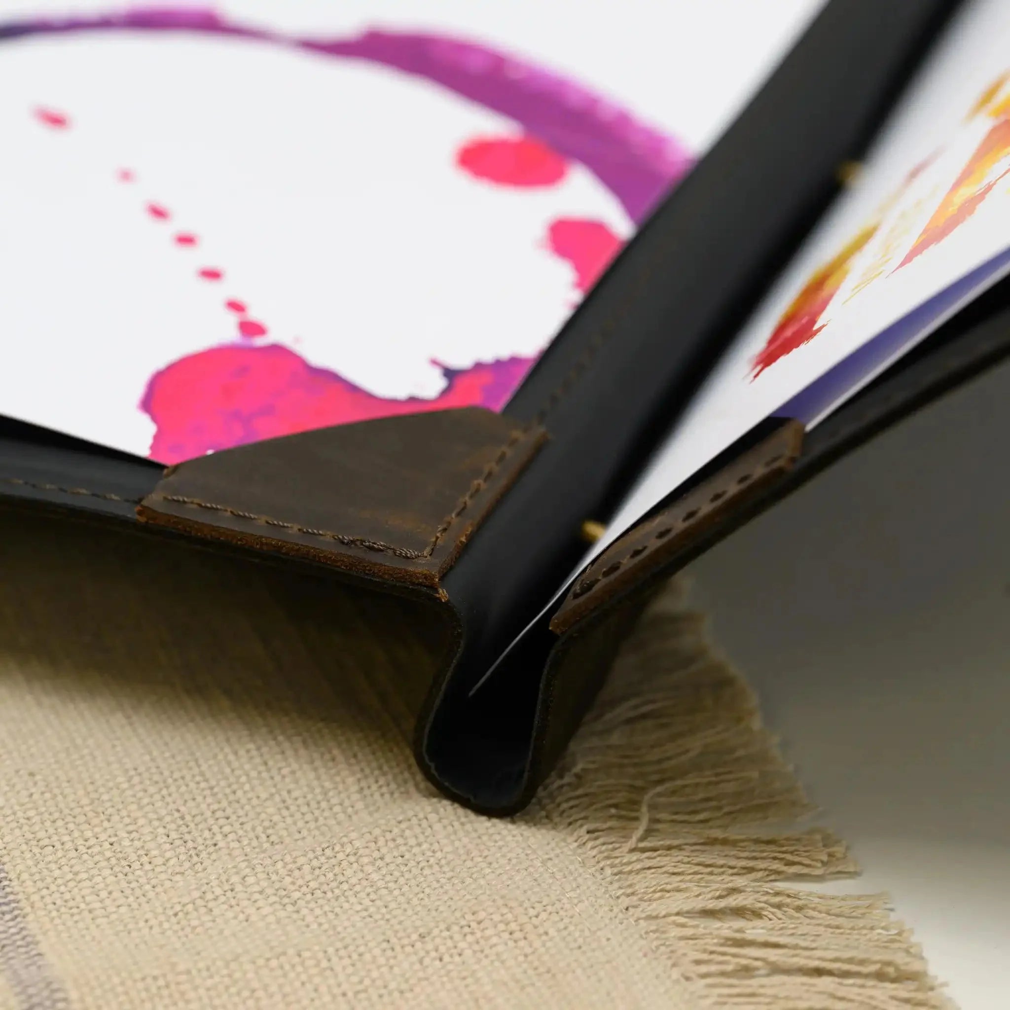 Hardcover Leather Menu Holder With Screws and Corner Fixings suitable for А4 Sheets (LM10A4) - inkohoreca - shop