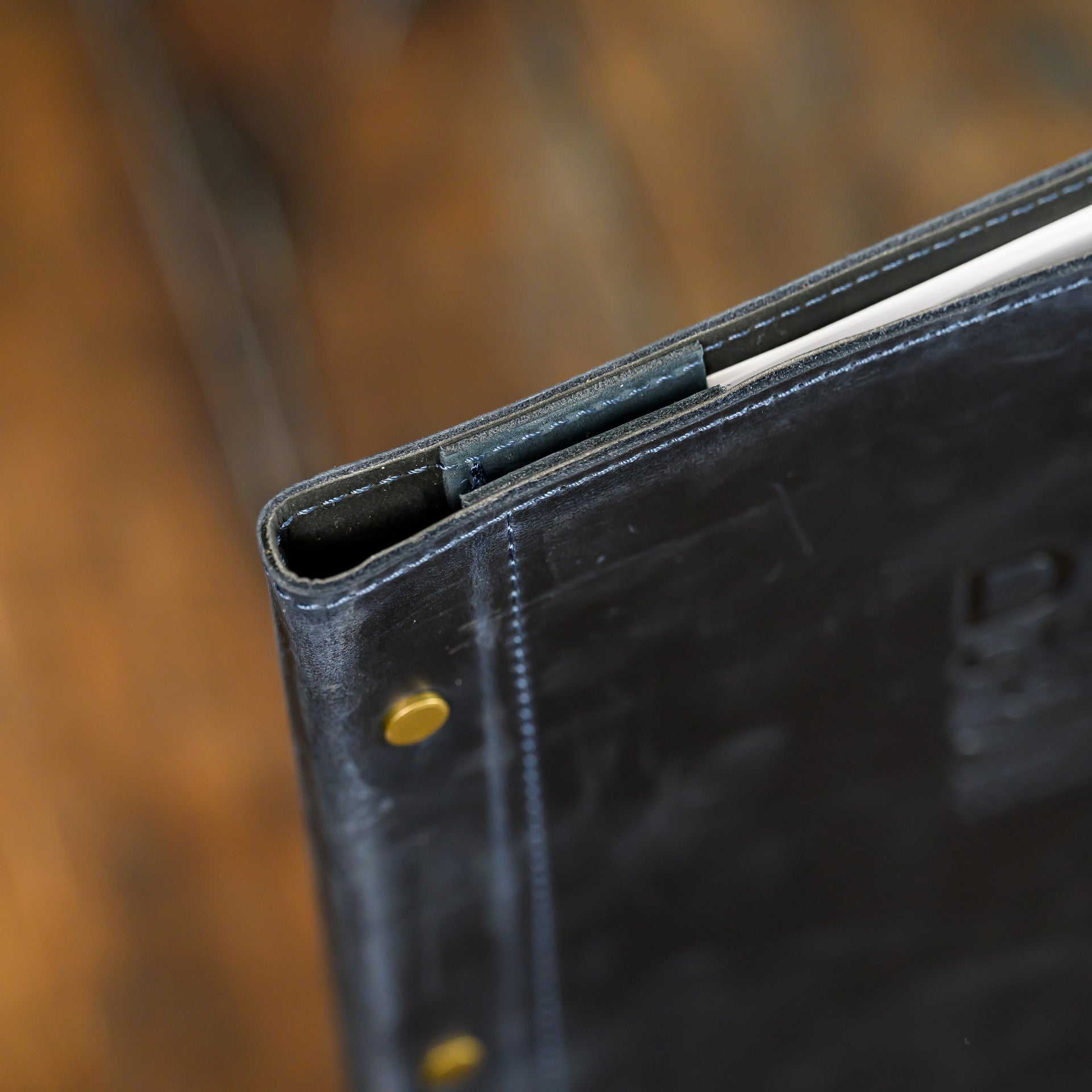 Hardcover Leather Menu Holder With Screws and Corner Fixings suitable for А4 Sheets (LM10A4) - inkohoreca - shop