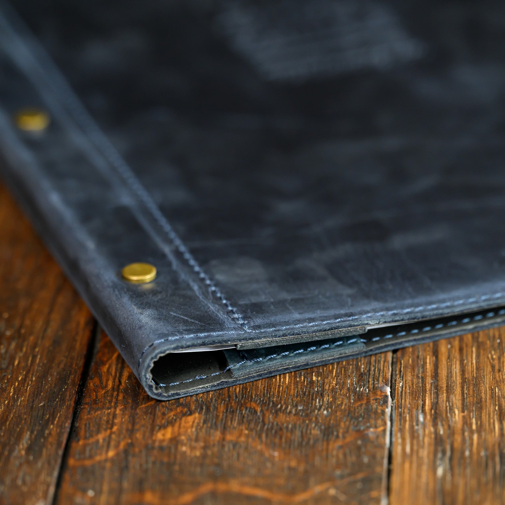 Hardcover Leather Menu Holder With Screws and Corner Fixings suitable for А4 Sheets (LM10A4) - inkohoreca - shop