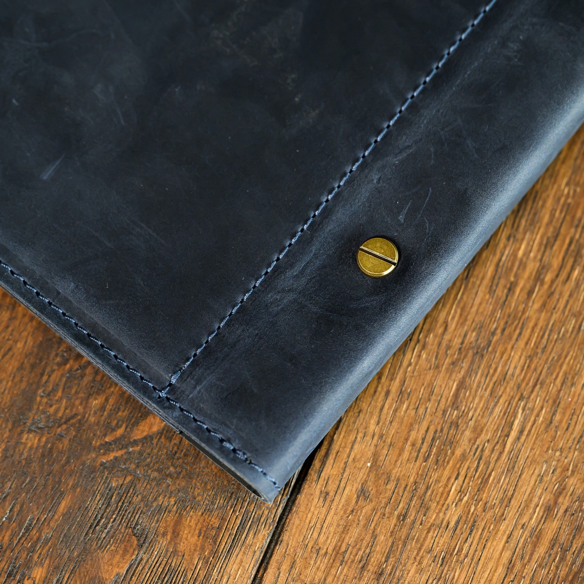 Hardcover Leather Menu Holder With Screws and Corner Fixings suitable for Legal Sheets (LM10A1) - inkohoreca - shop