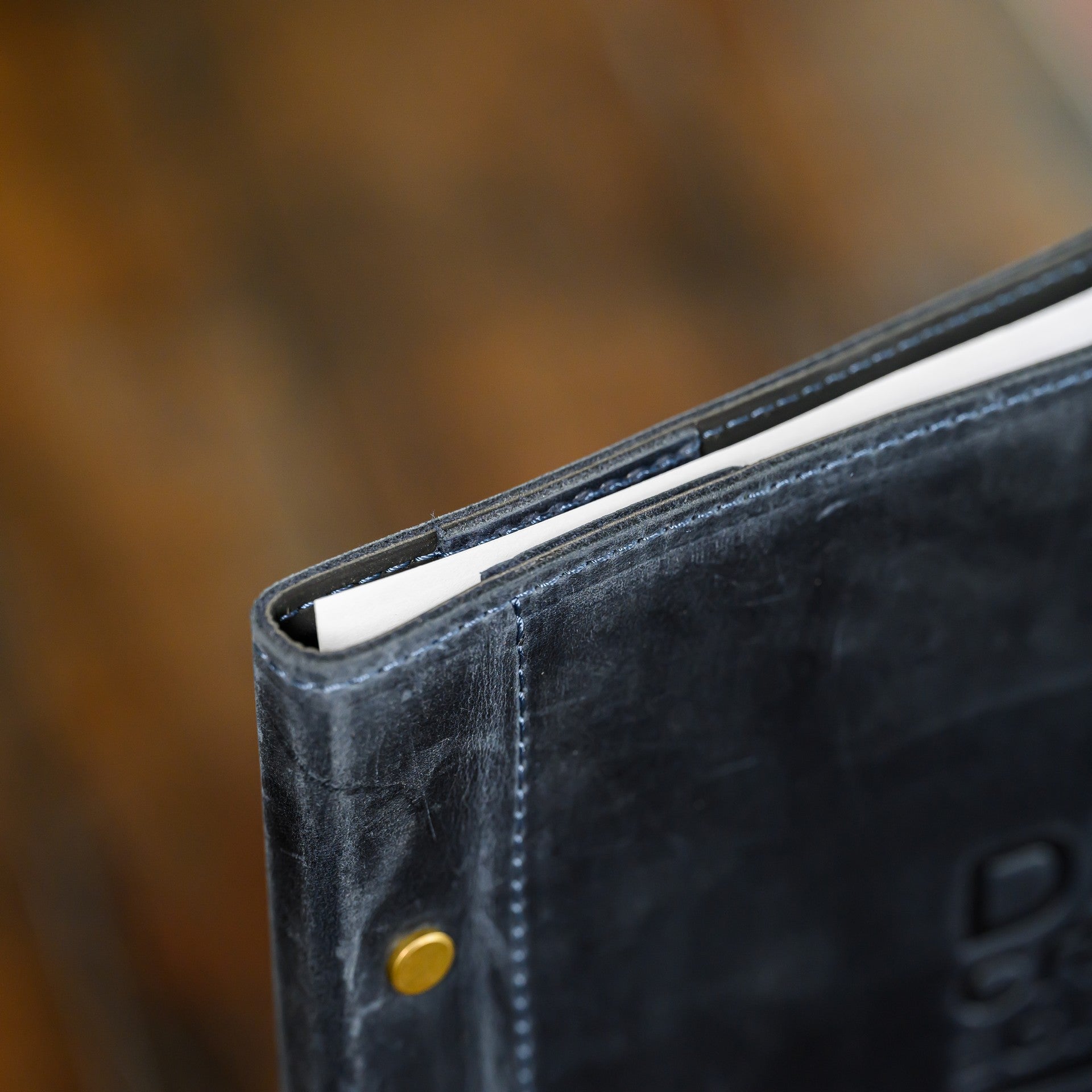 Hardcover Leather Menu Holder With Screws and Corner Fixings suitable for Legal Sheets (LM10A1) - inkohoreca - shop