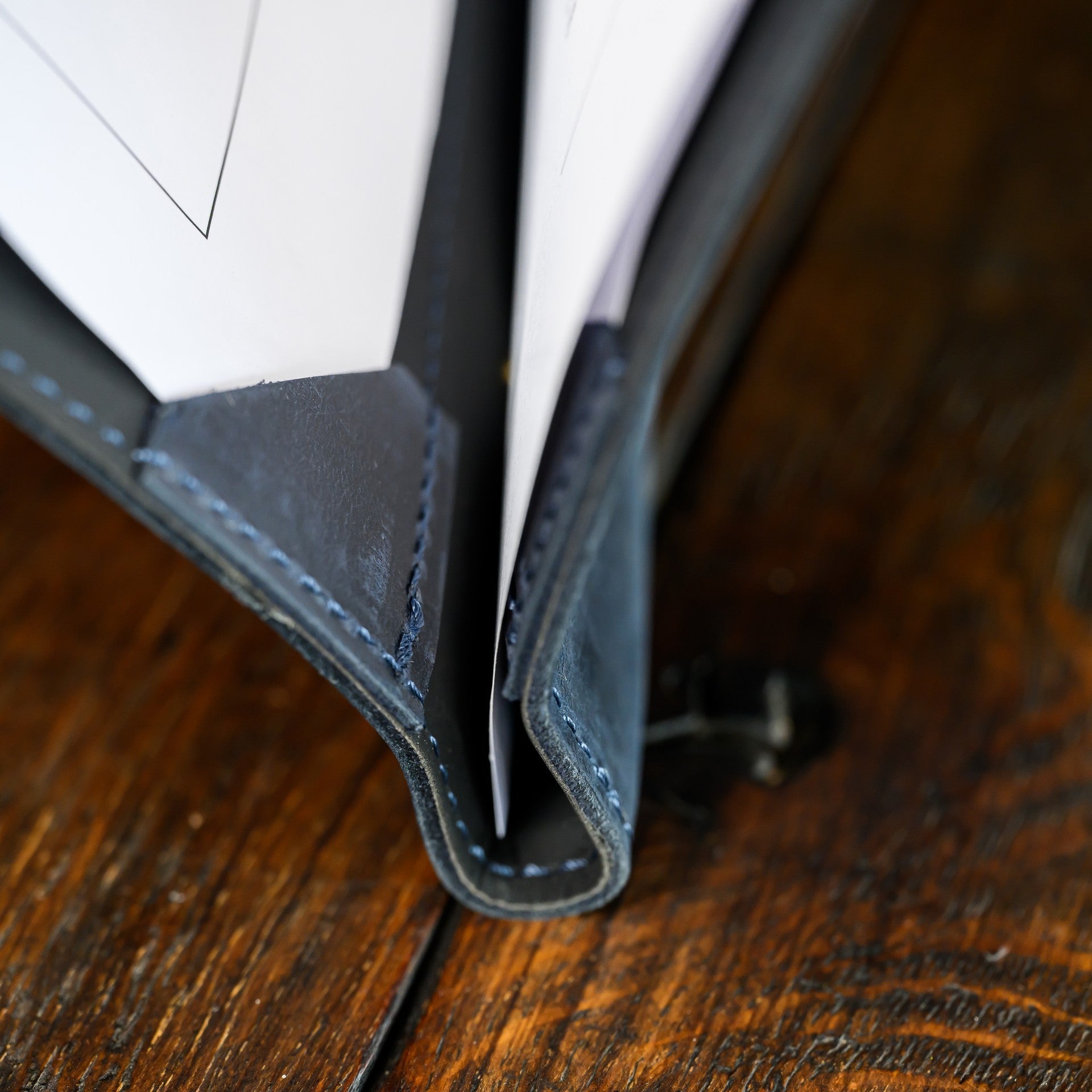 Hardcover Leather Menu Holder With Screws and Corner Fixings suitable for Legal Sheets (LM10A1) - inkohoreca - shop