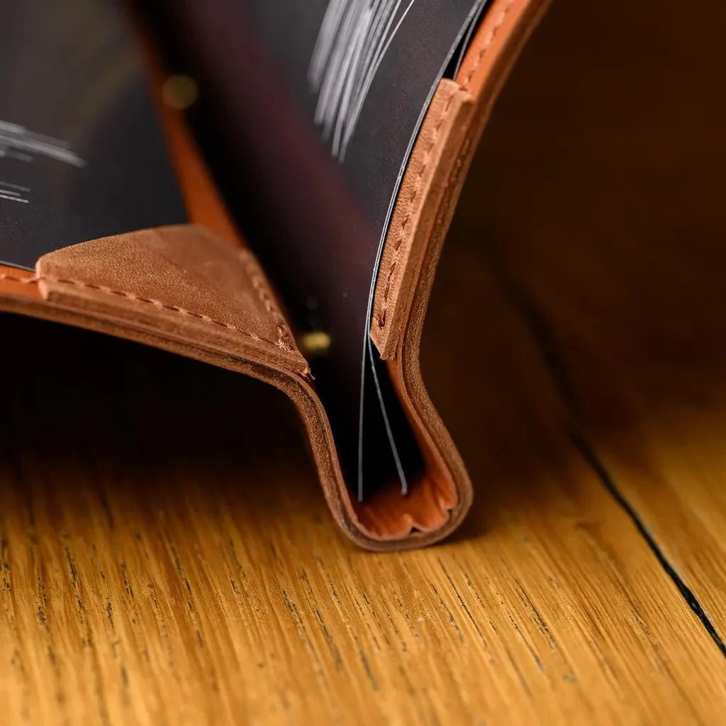 Elegant restaurant cover with a smooth leather touch.