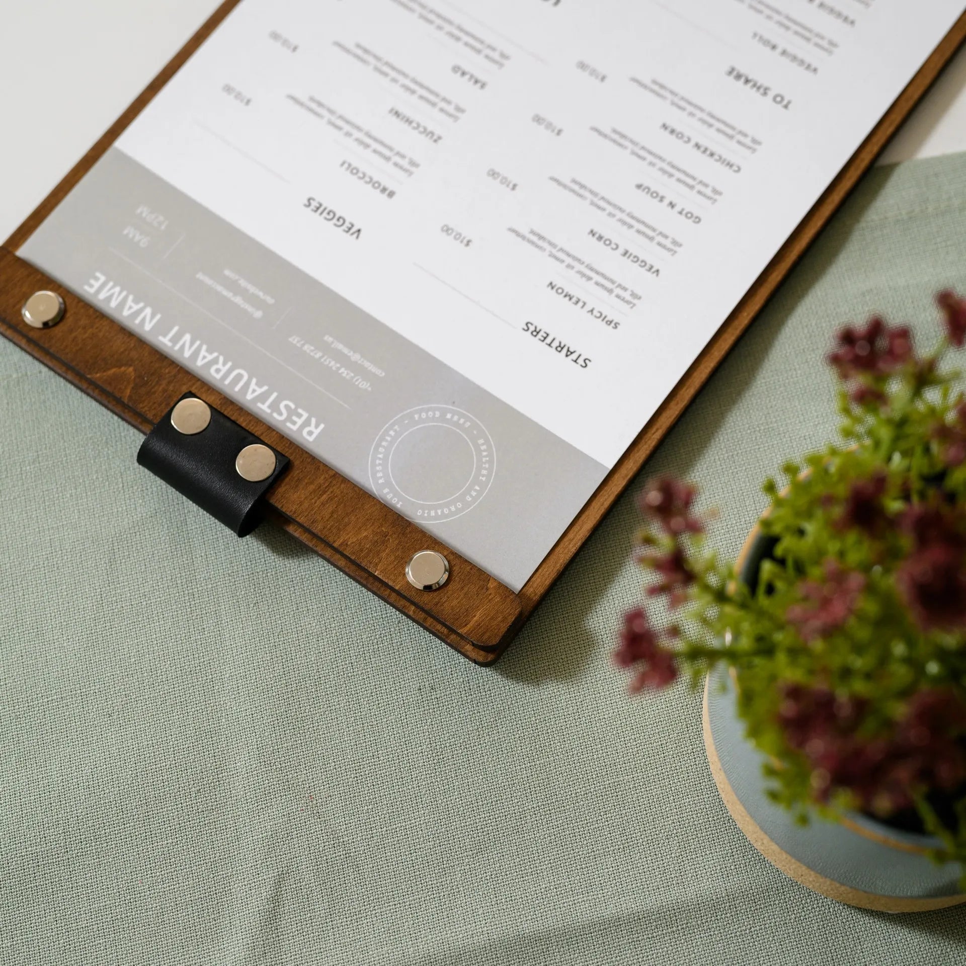 Hardcover Menu Board with Fixing Plank (PP12A5) - inkohoreca - shop