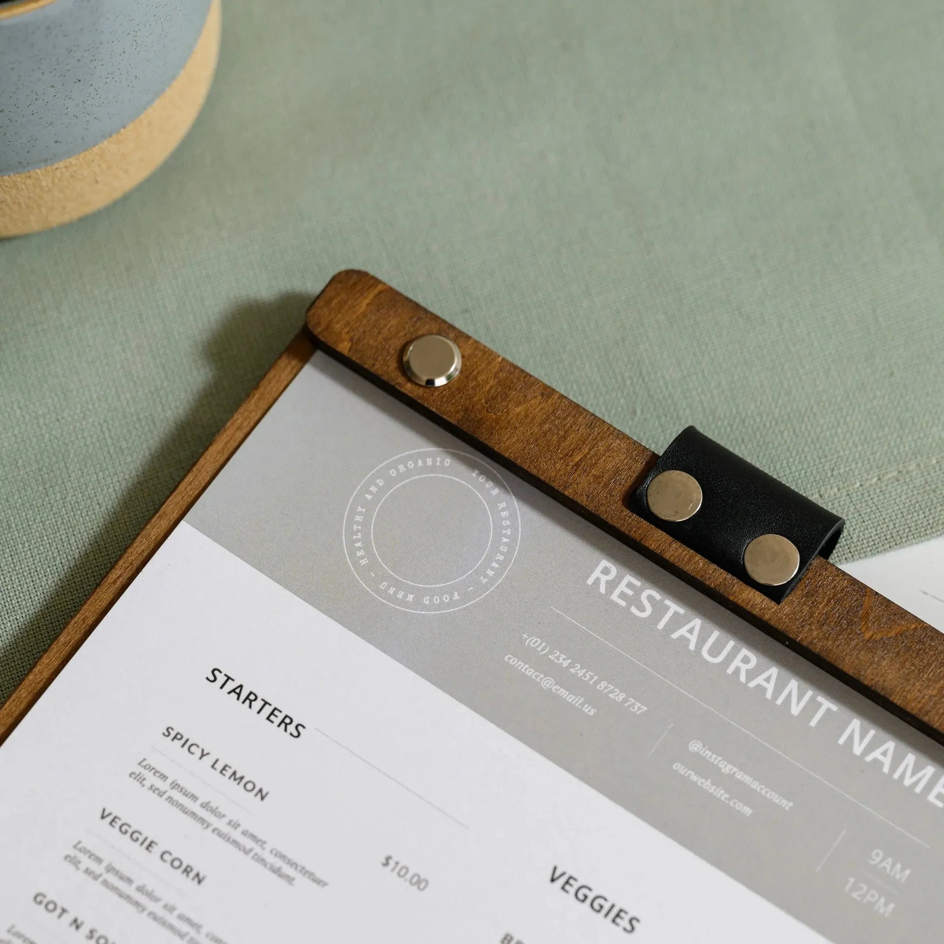 Hardcover Menu Board with Fixing Plank (PP12A5) - inkohoreca - shop
