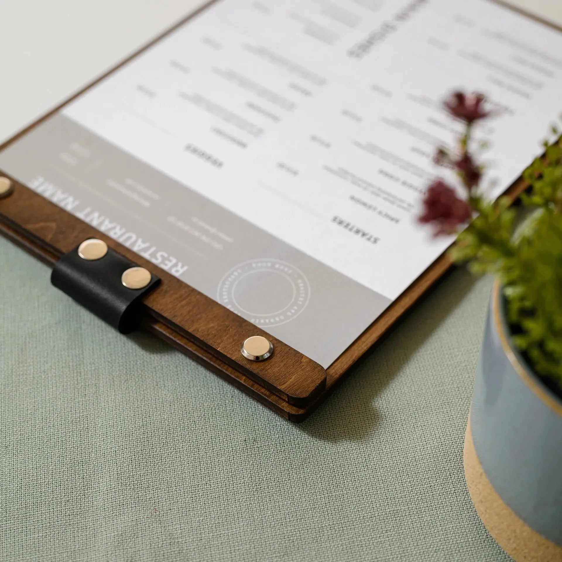 Hardcover Menu Board with Fixing Plank (PP12A5) - inkohoreca - shop
