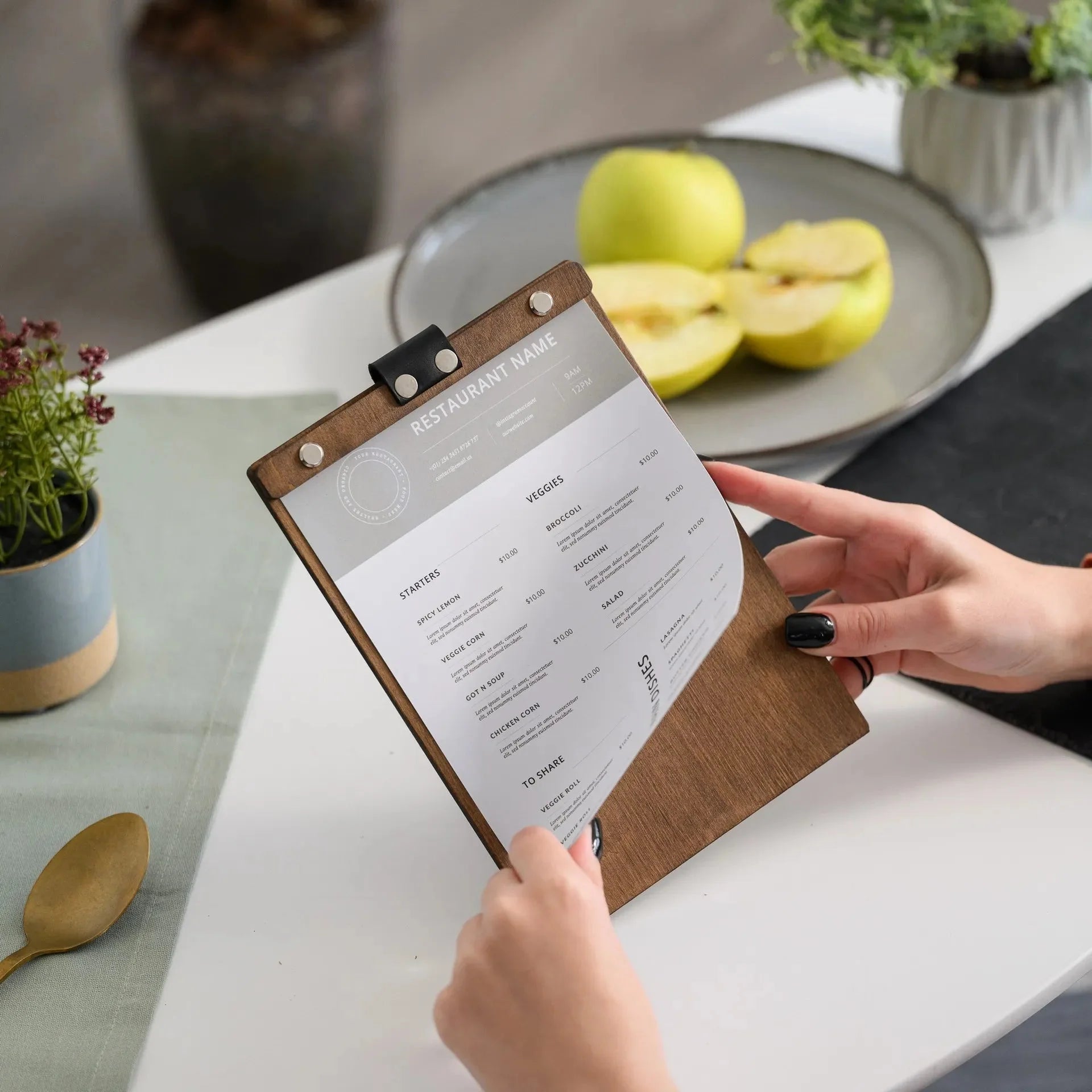 Hardcover Menu Board with Fixing Plank (PP12A5) - inkohoreca - shop