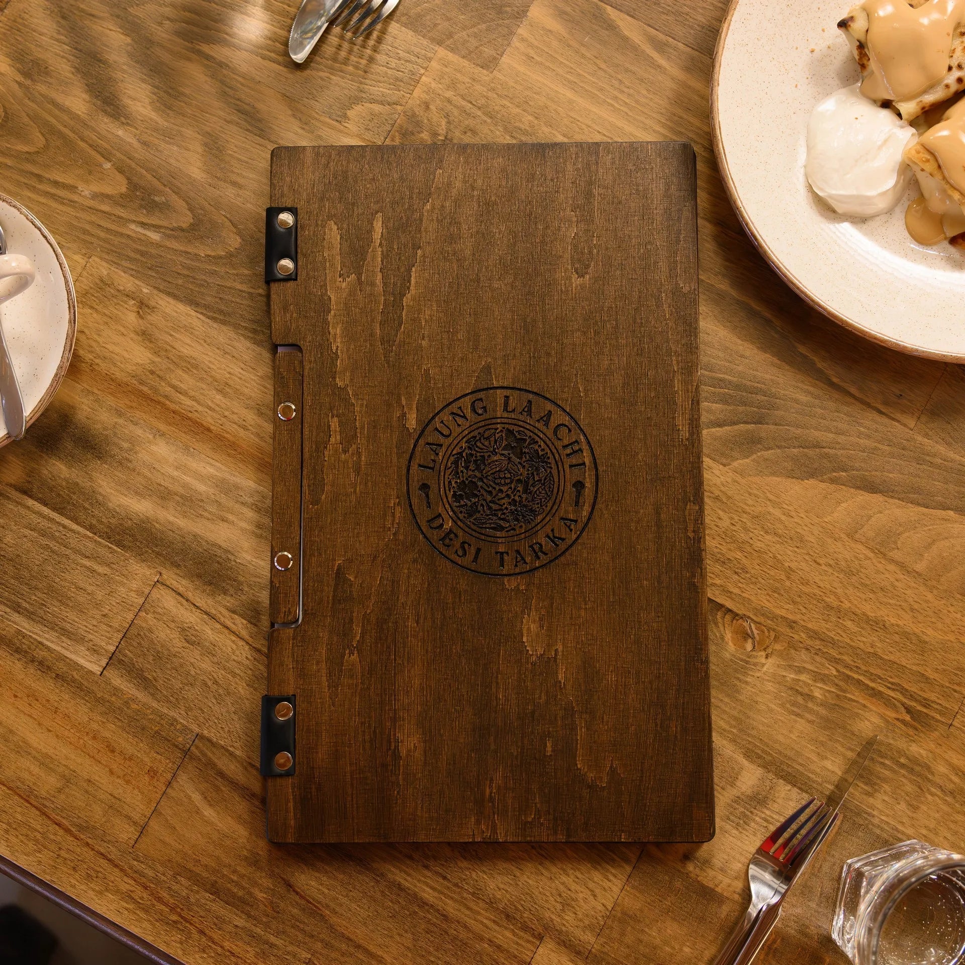 Hardcover Wooden Menu Holder (PM02A1) - inkohoreca - shop