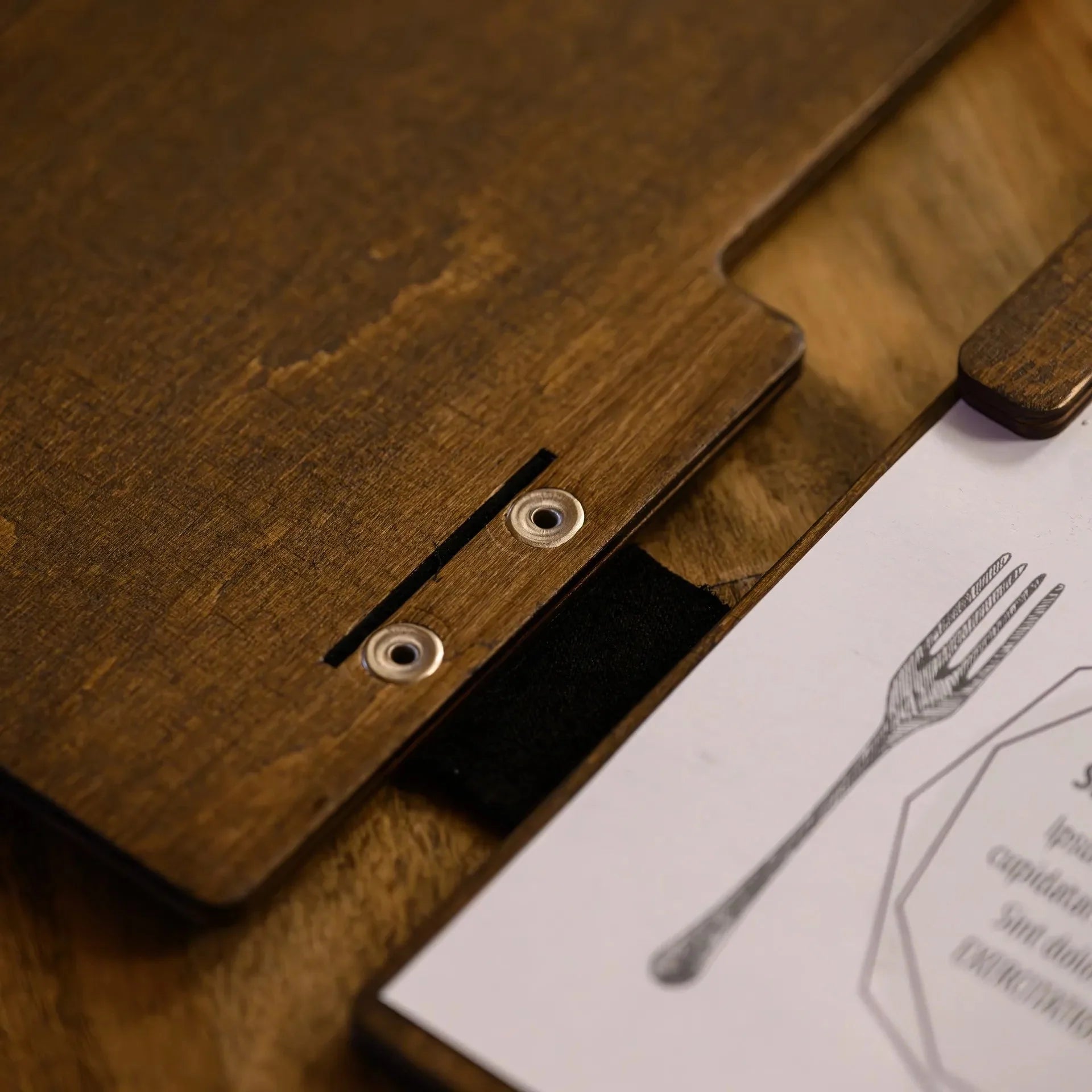 Hardcover Wooden Menu Holder (PM02A1) - inkohoreca - shop