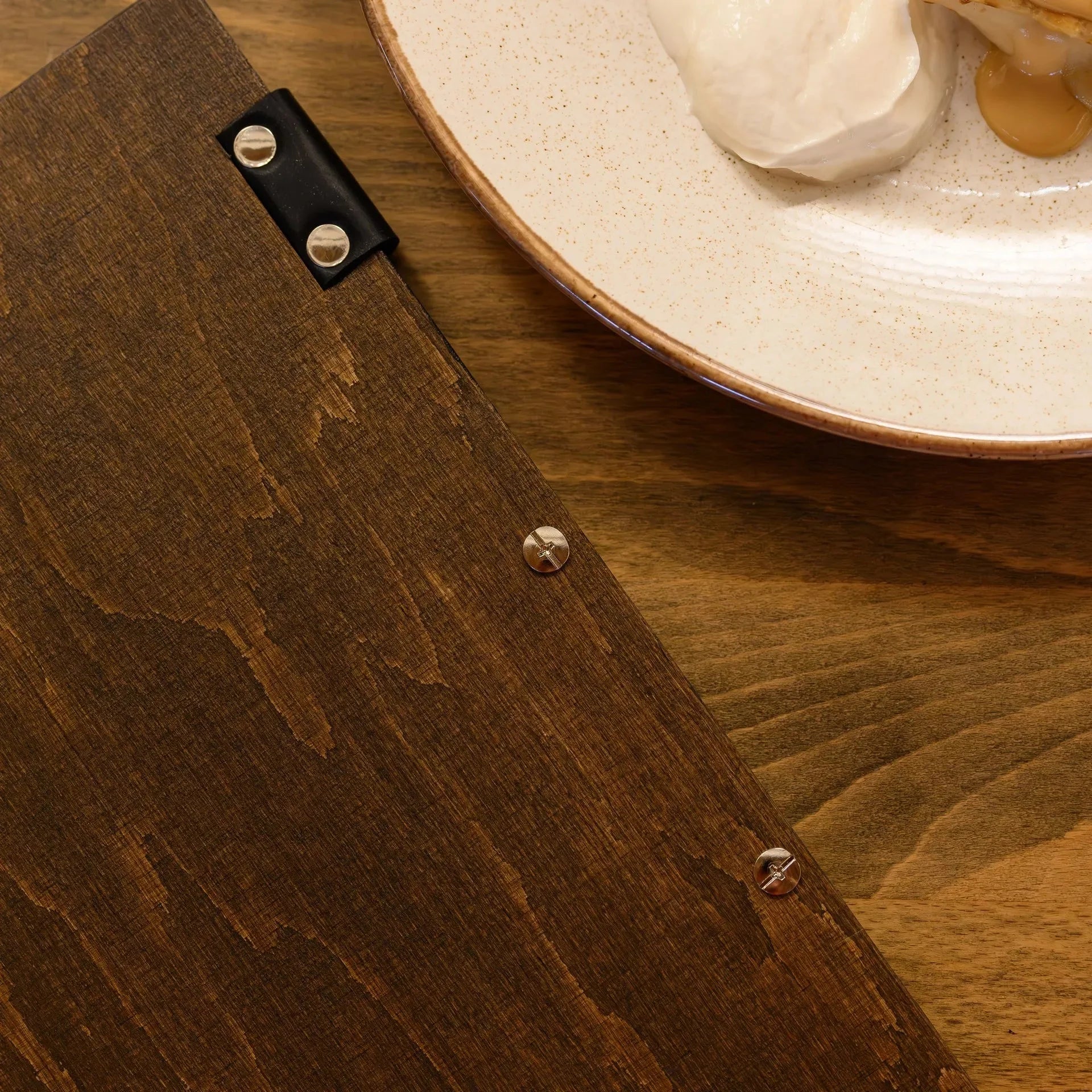 Hardcover Wooden Menu Holder (PM02A1) - inkohoreca - shop