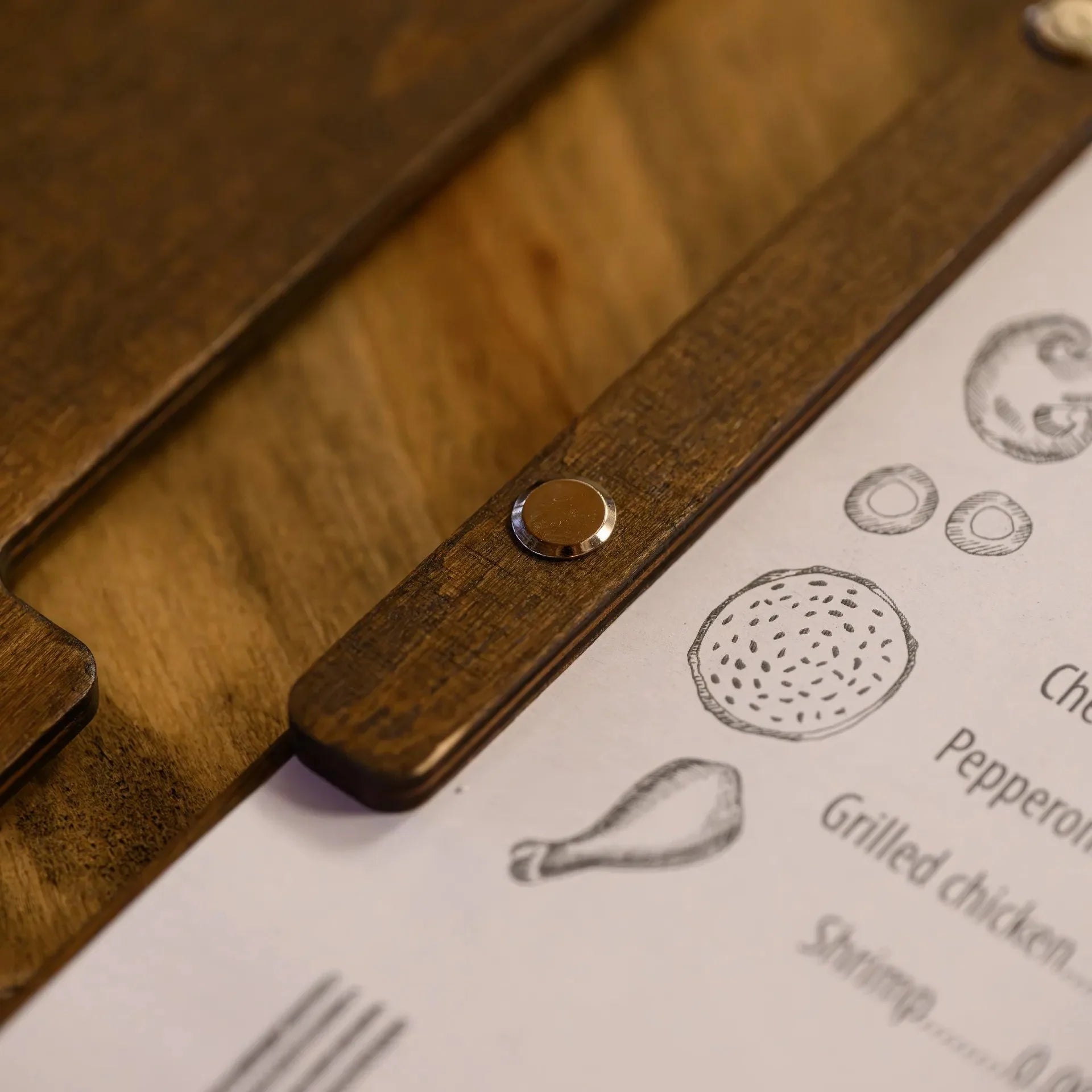 Hardcover Wooden Menu Holder (PM02A1) - inkohoreca - shop