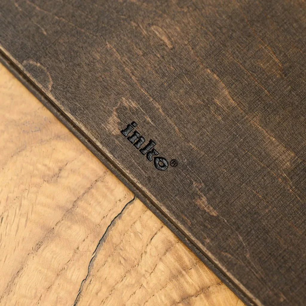 Sleek wooden restaurant menu covers designed for durability.