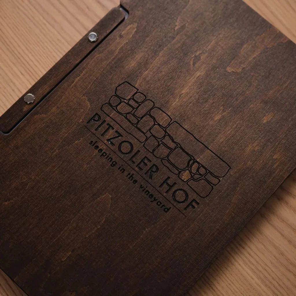 Hardcover Wooden Menu Holder (PM02A4) - inkohoreca - shop