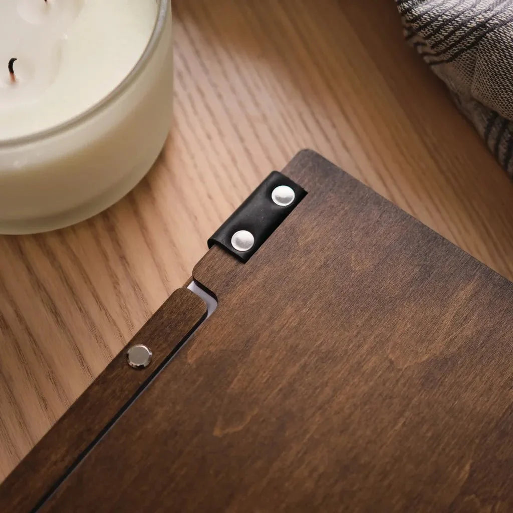Hardcover Wooden Menu Holder (PM02A4) - inkohoreca - shop