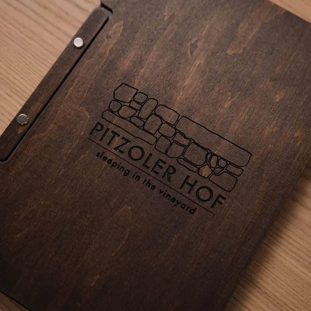 Hardcover Wooden Menu Holder (PM02A4) - inkohoreca - shop