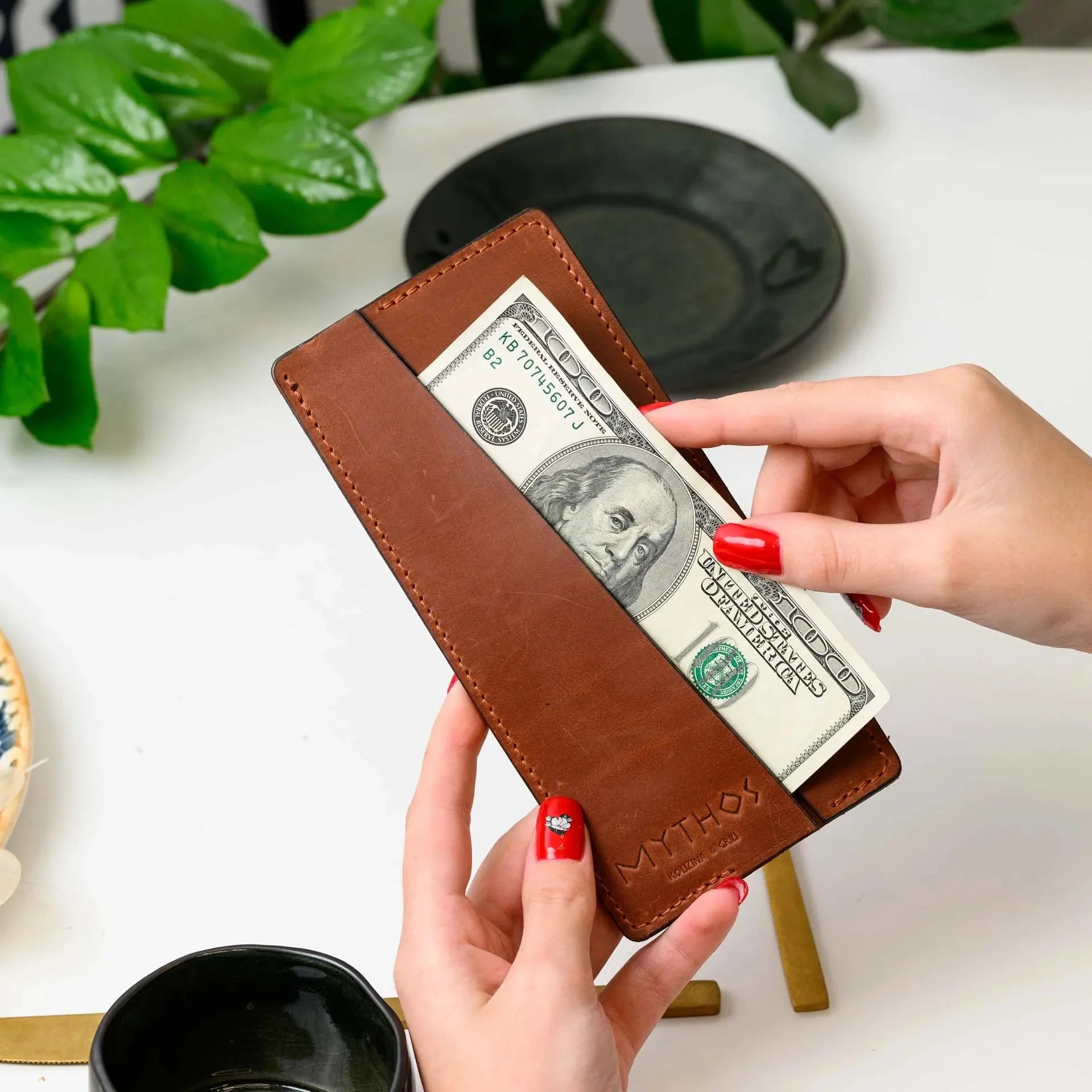 Leather Bill Presenter with Skew Pocket (LH12) - inkohoreca - shop