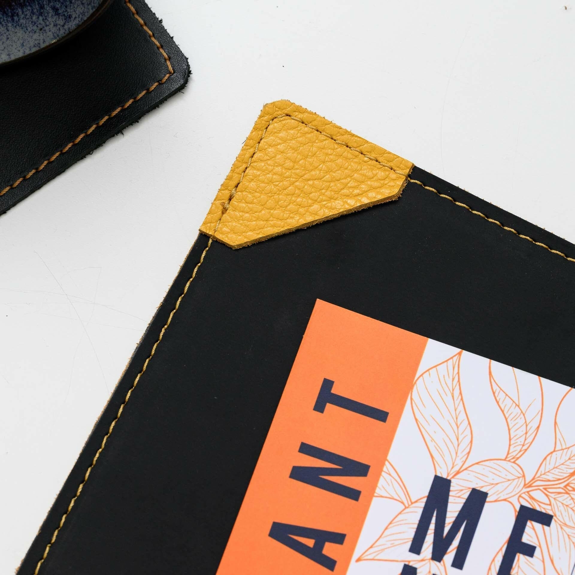 Leather Menu Clipboard with Corner Fixings and Black Coloured Back - inkohoreca - shop