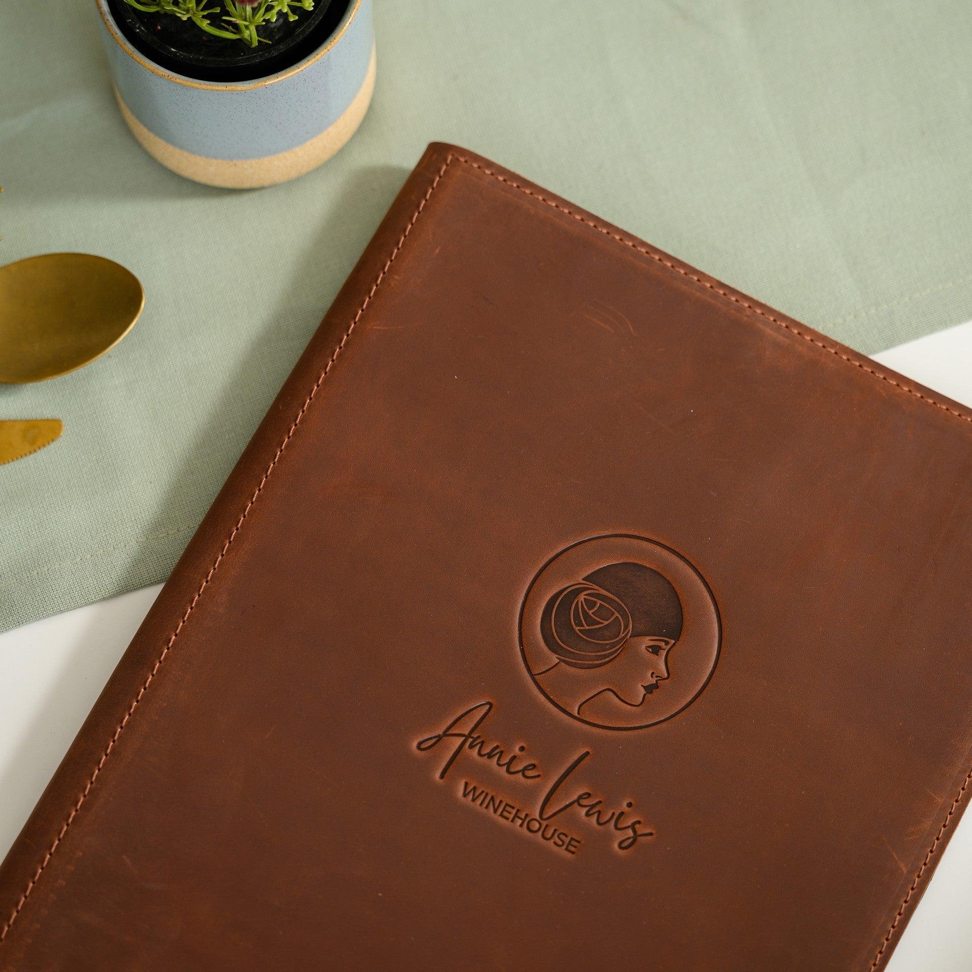 Leather Menu Hardcover suitable for US Legal Sheets (LM12A1) - inkohoreca - shop