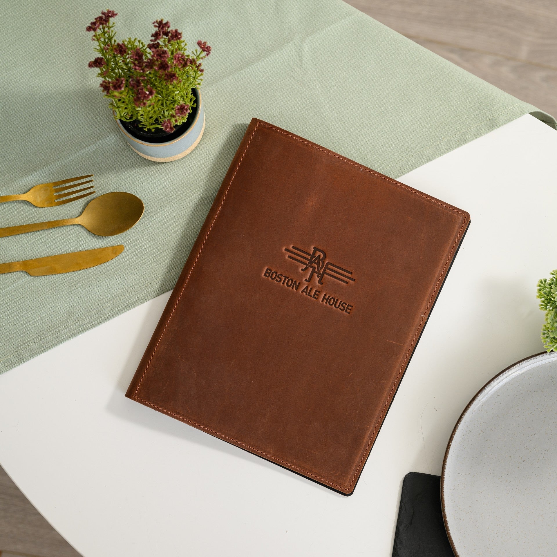 Leather Menu Hardcover suitable for US Letter (LM12A2) - inkohoreca - shop
