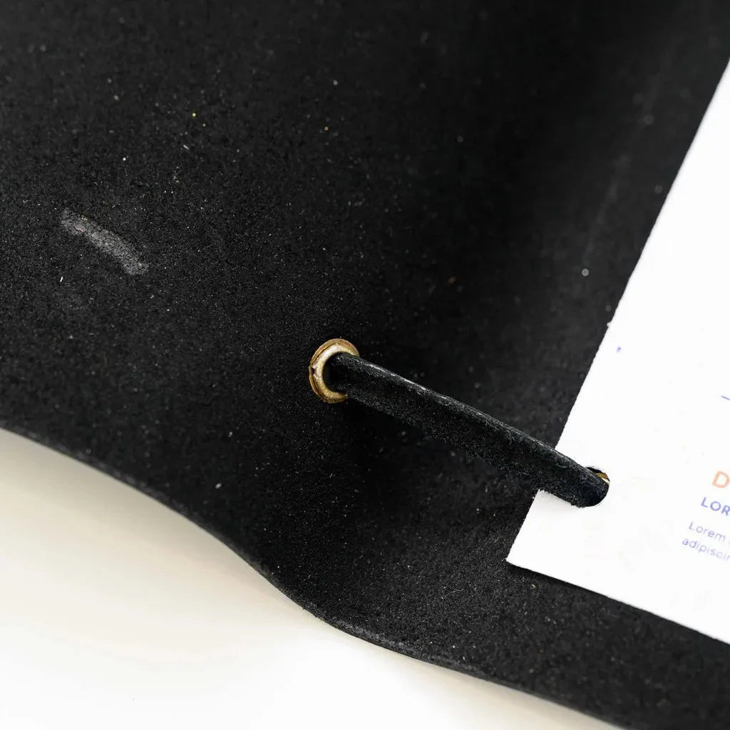 Unique menu cover crafted from full-grain leather.
